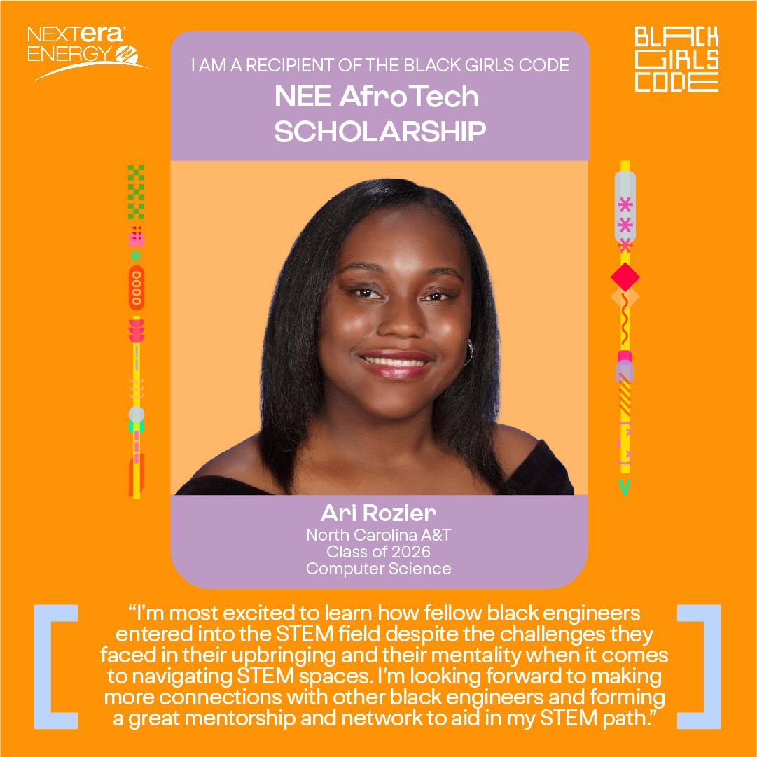 Ari Rozier, NEE AfroTech Scholarship, Black Girls Code