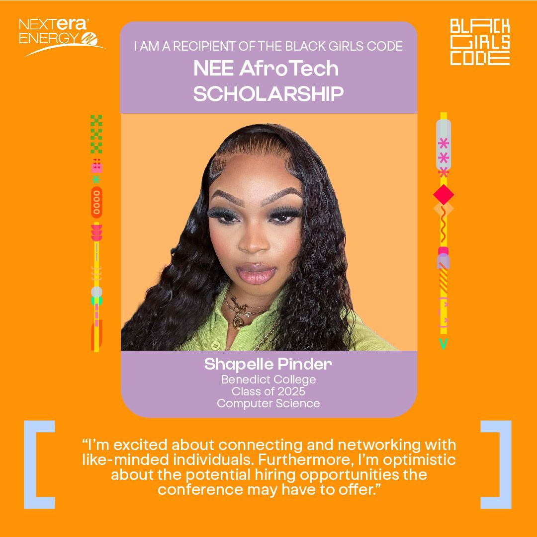 Shapelle Pinder, NEE AfroTech Scholarship, Black Girls Code