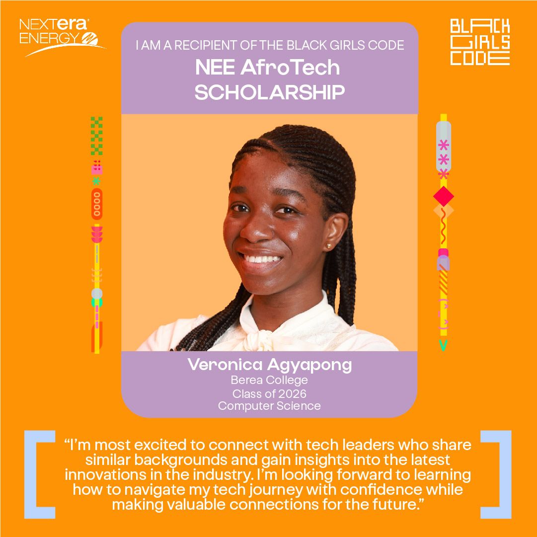 Veronica Agyapong, NEE AfroTech Scholarship, Black Girls Code