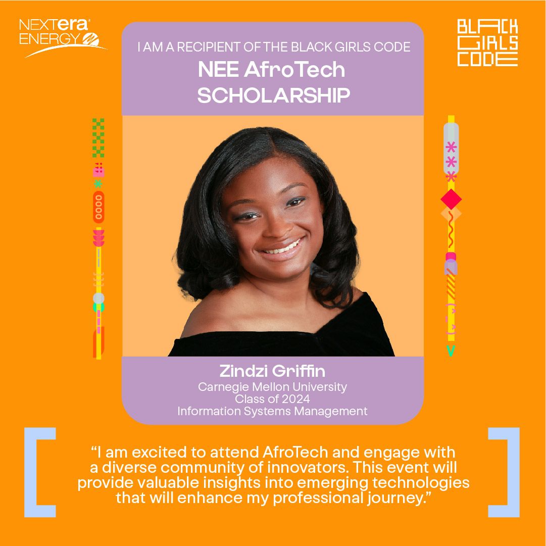 Zindzi Griffin, NEE AfroTech Scholarship, Black Girls Code
