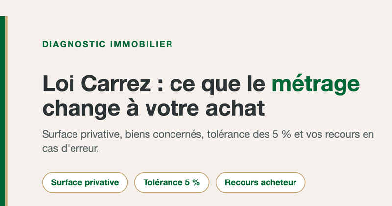 Loi Carrez : ce que le mesurage de la surface privative change à votre achat immobilier