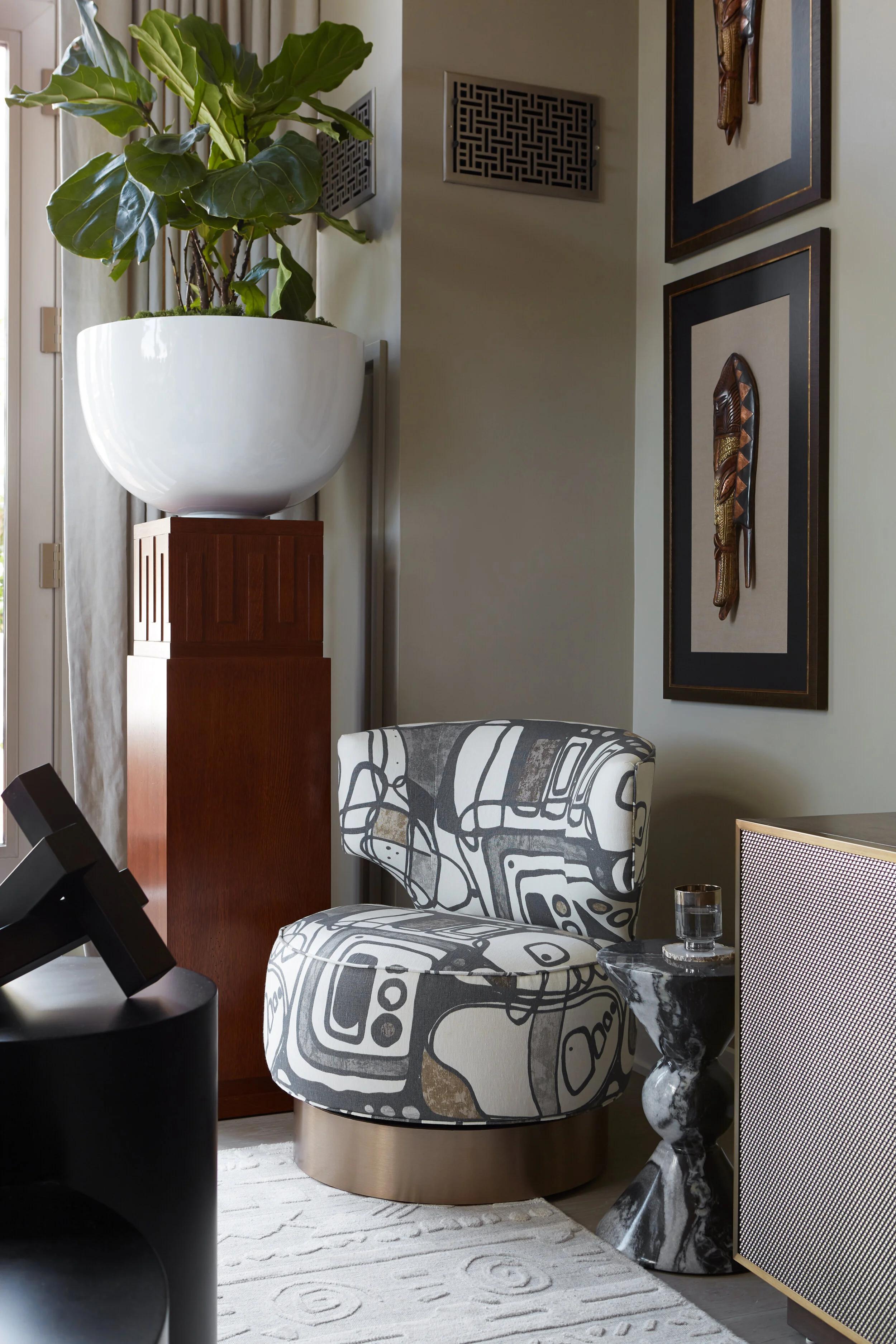 Bedroom detail in the Culture + Chic project