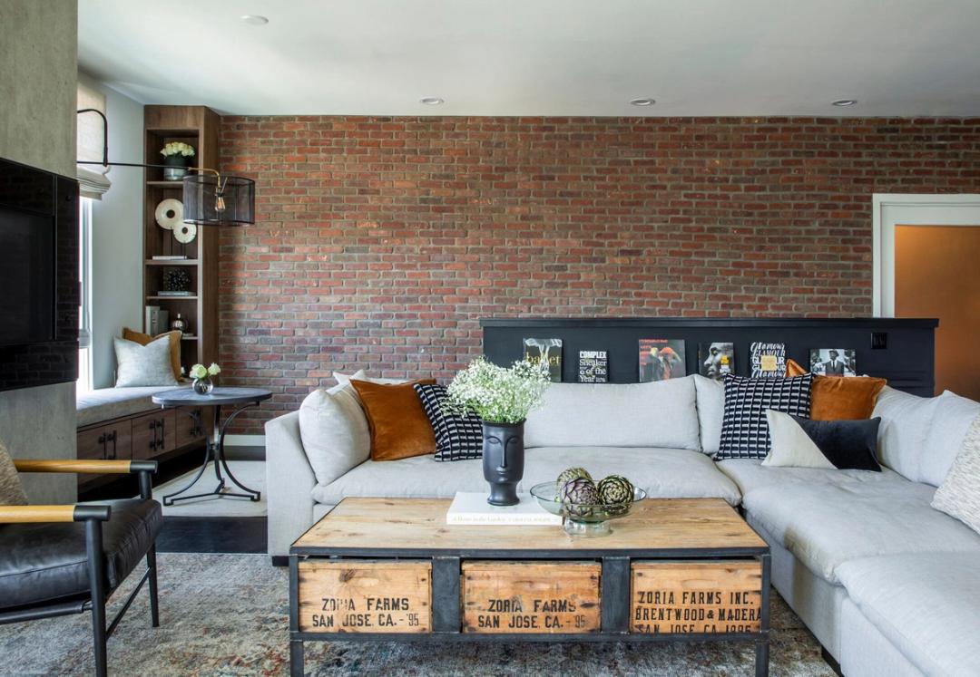 Living space in the Urban + Farmhouse project