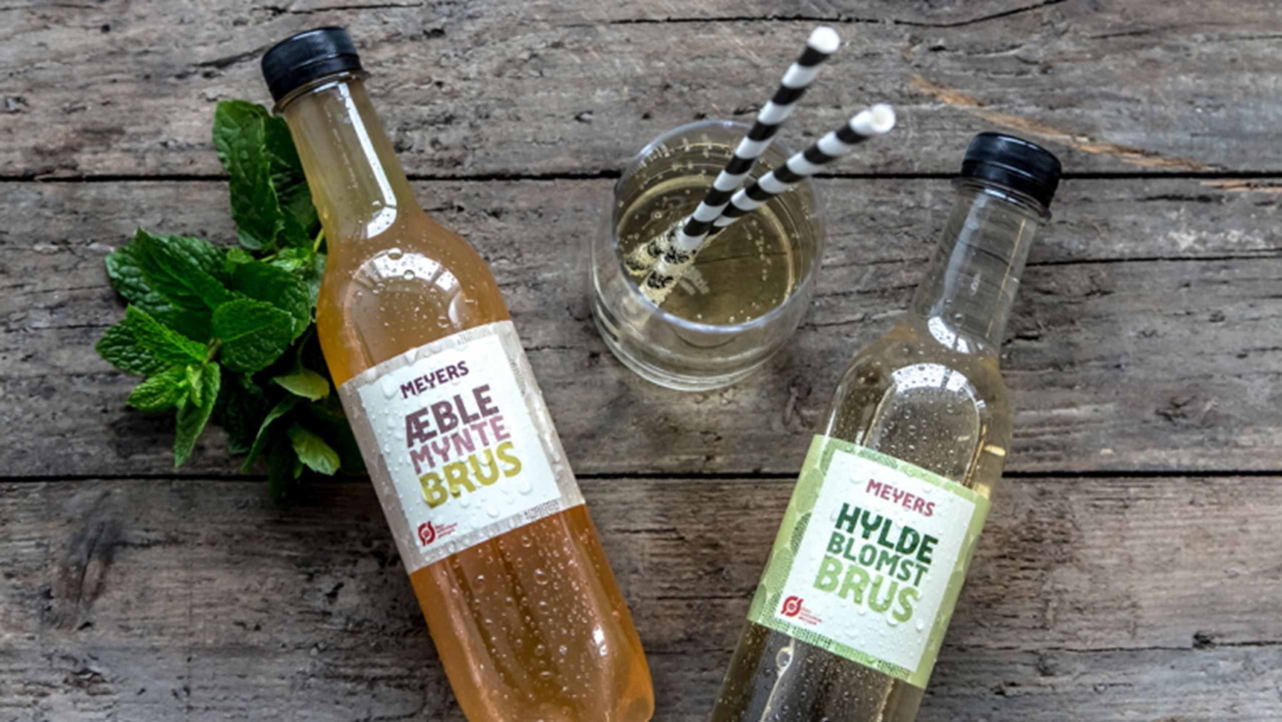 Drinks med æble-myntebrus