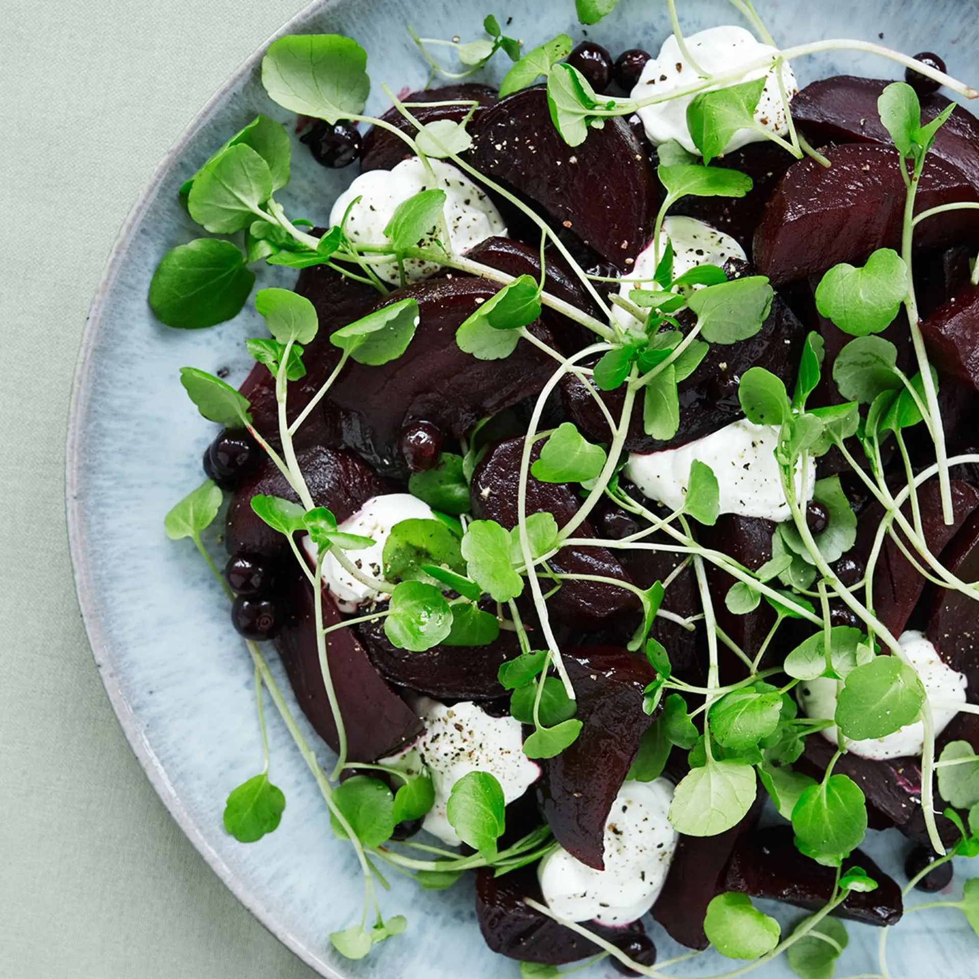 Bagte rødbeder med krydderurter og sprød parmesan