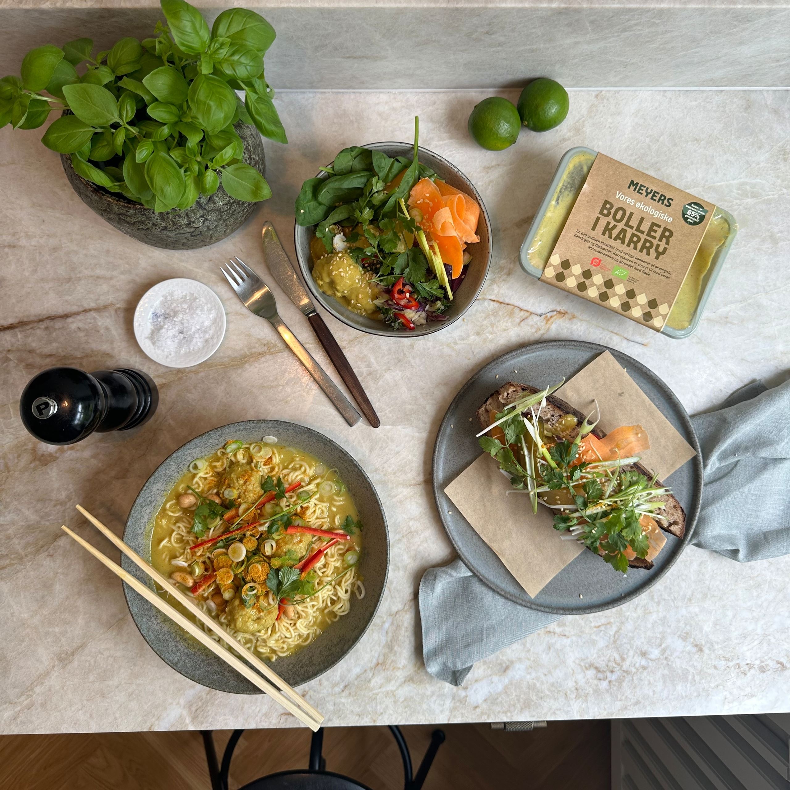 Meyers boller i karry på 3 måder 