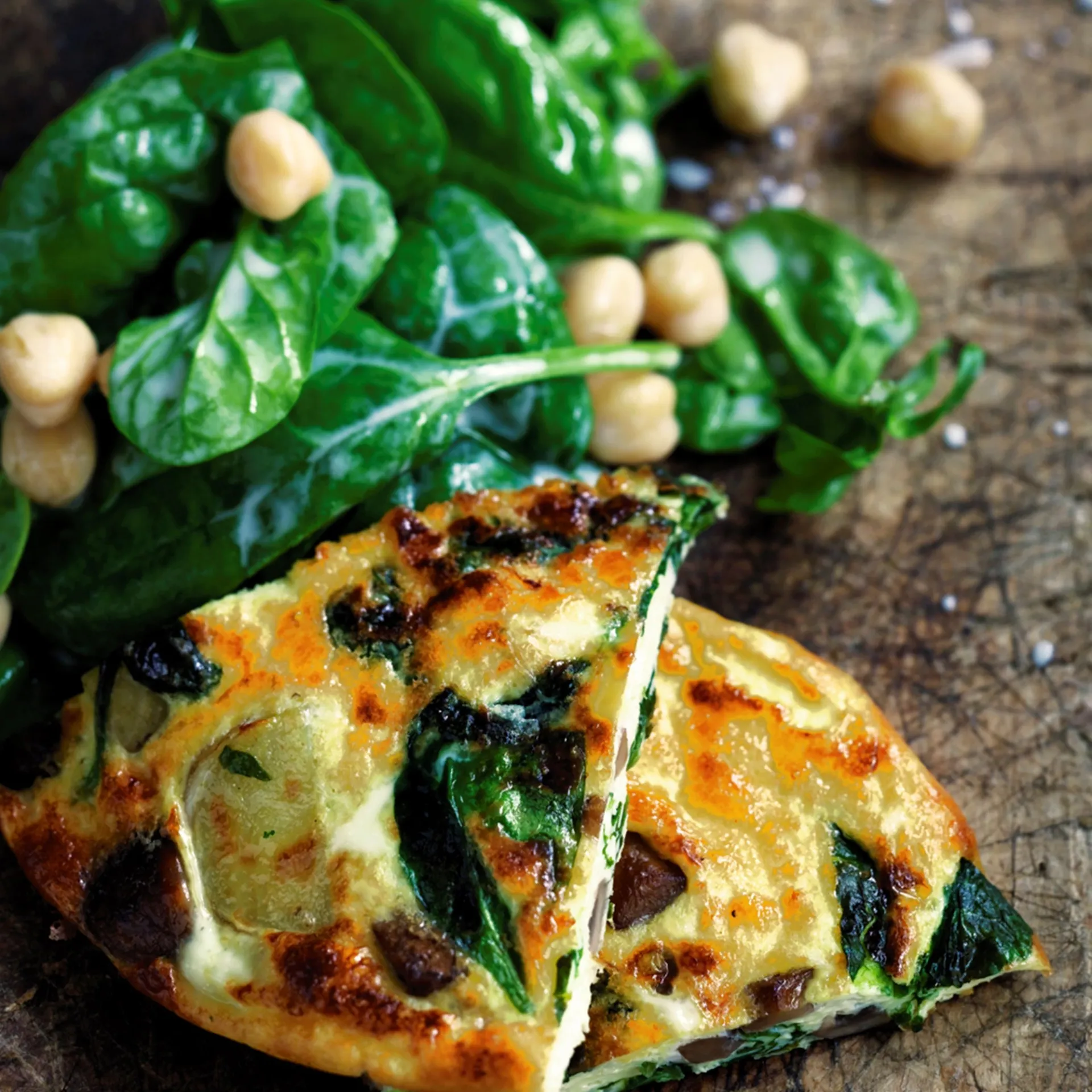 Æggekage med svampe