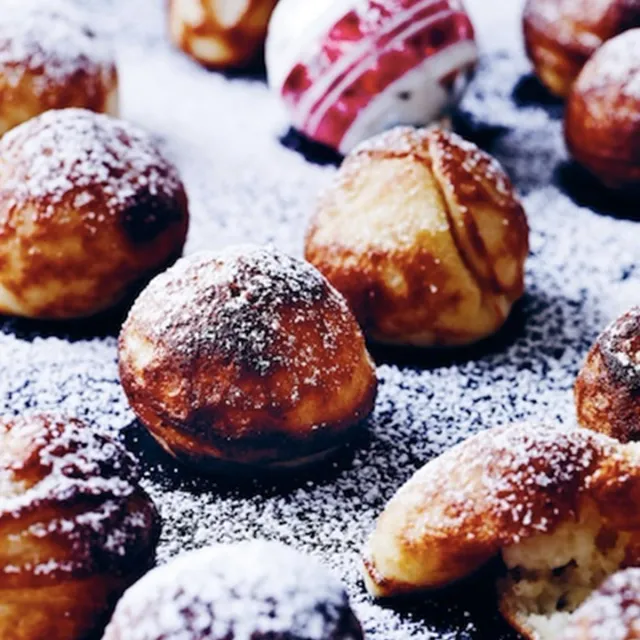 Æbleskiver med appelsinskal og kardemomme