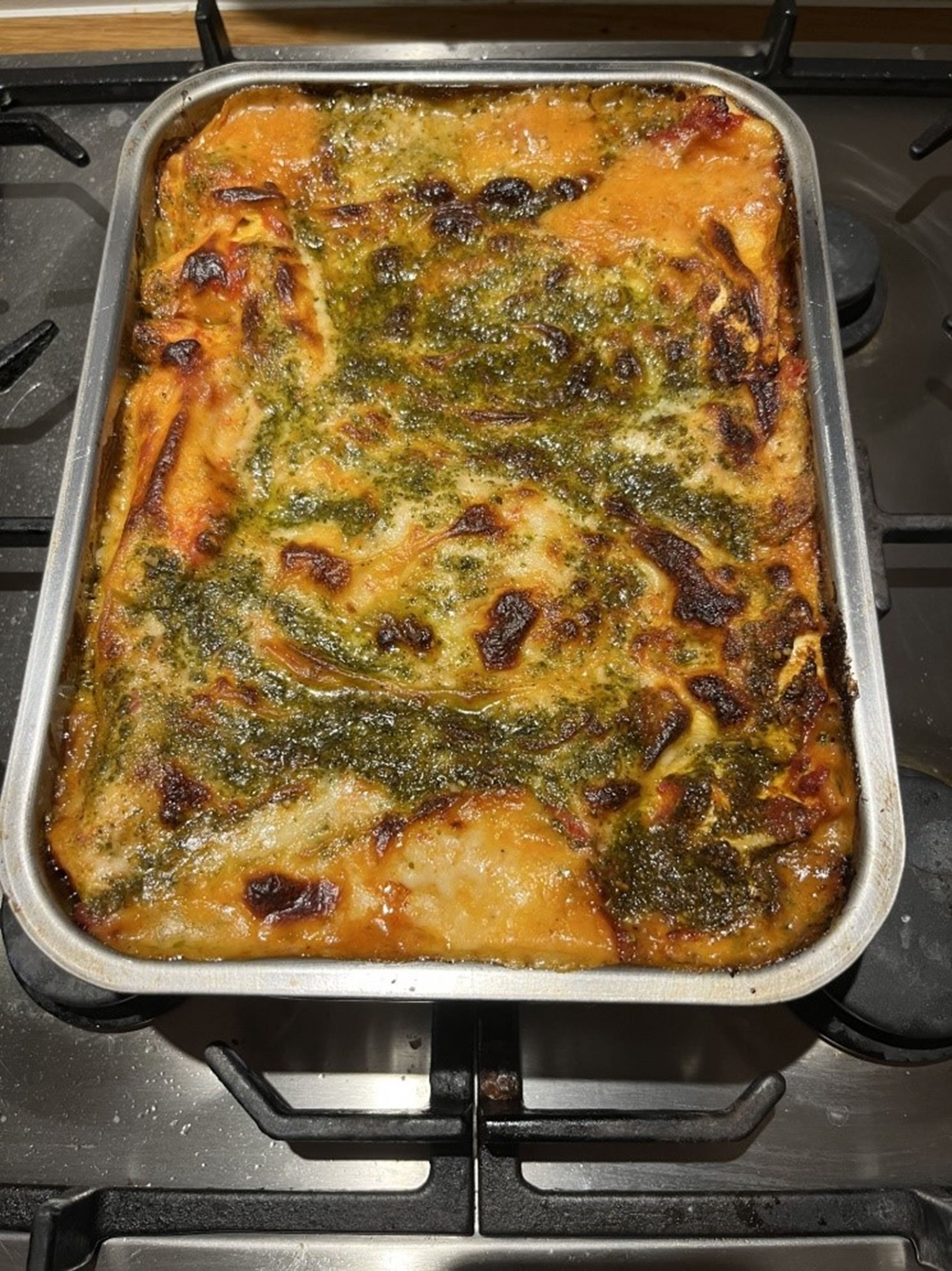 Fiskelasagne med pesto