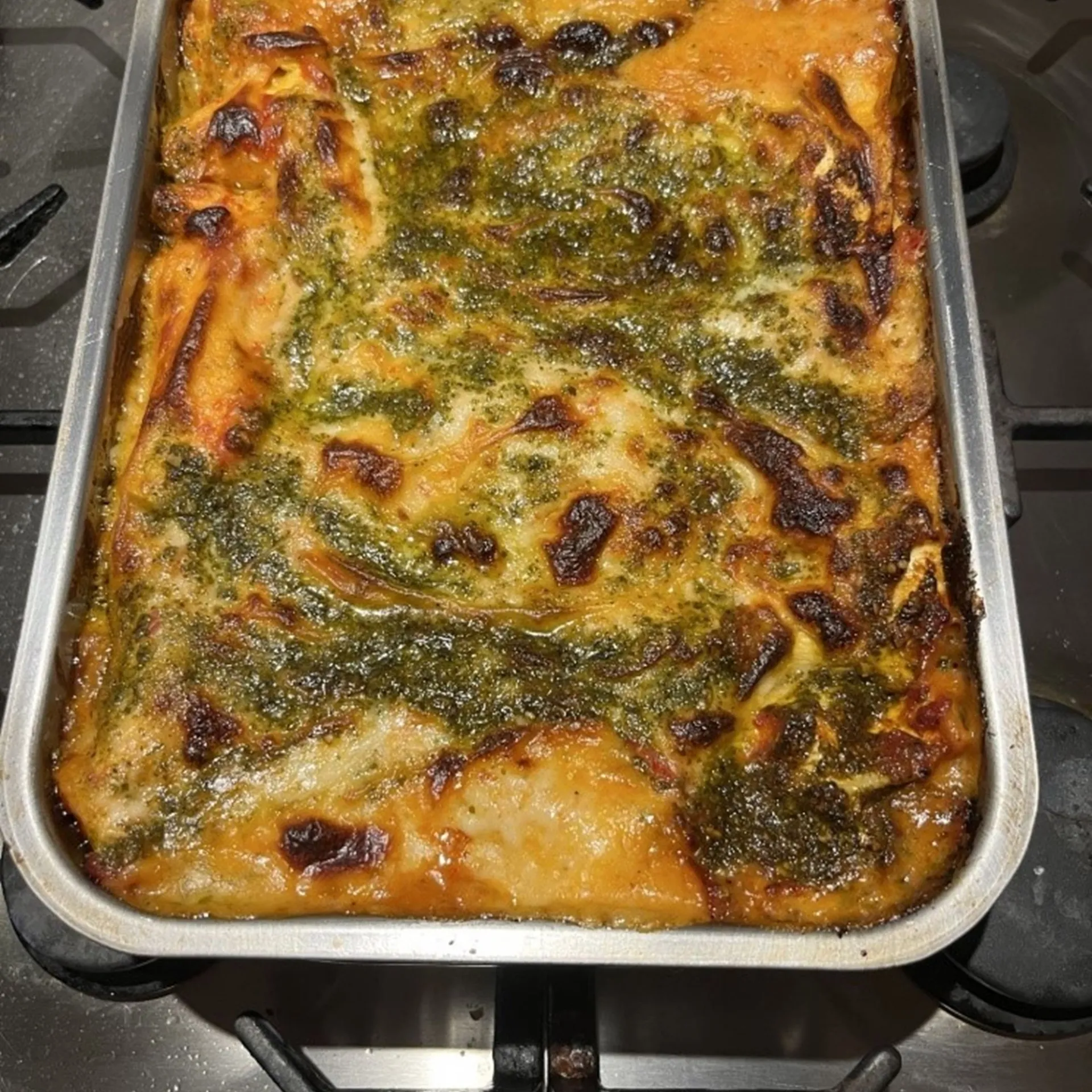 Fiskelasagne med pesto