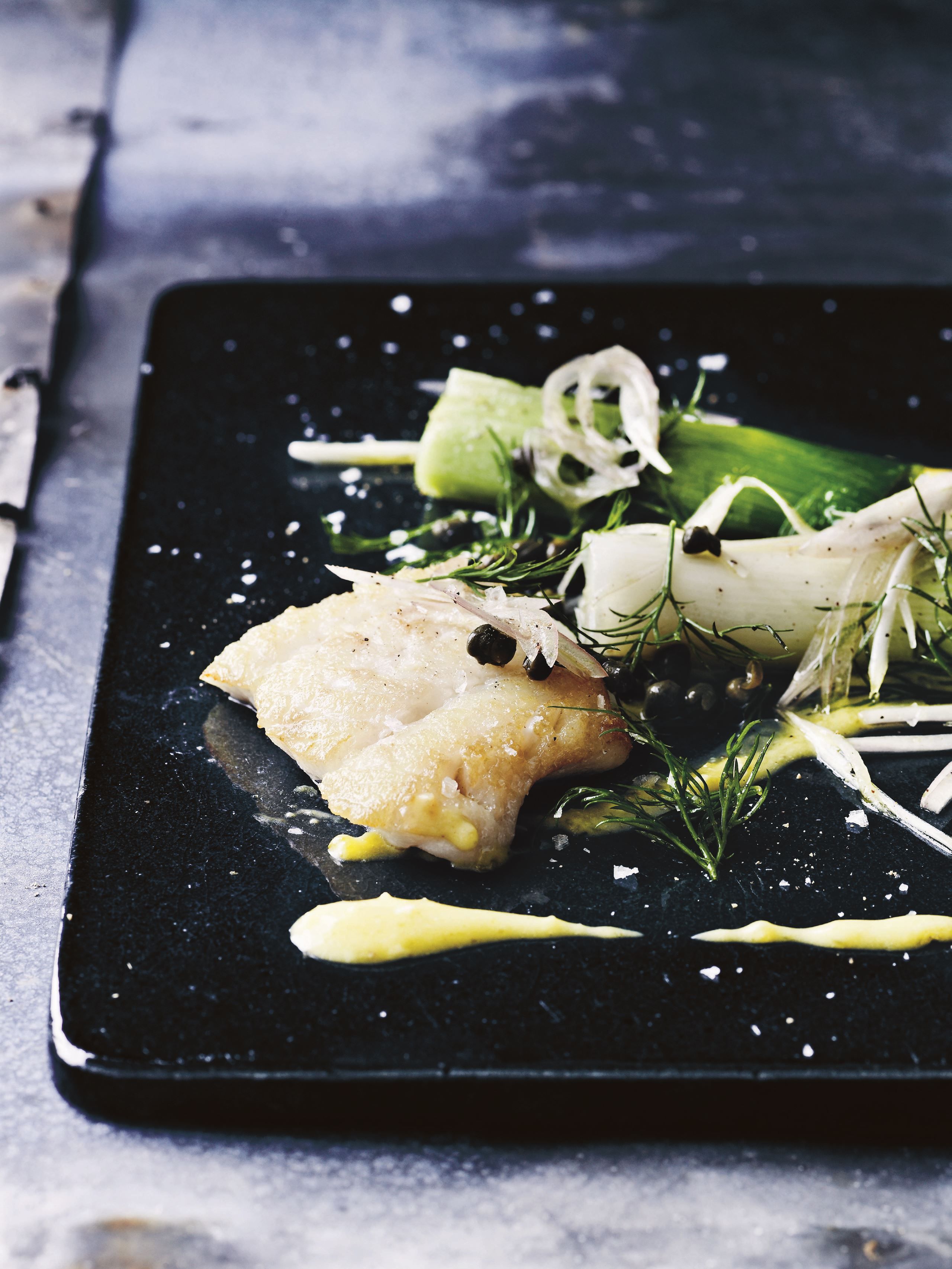 Stegt torsk med porre