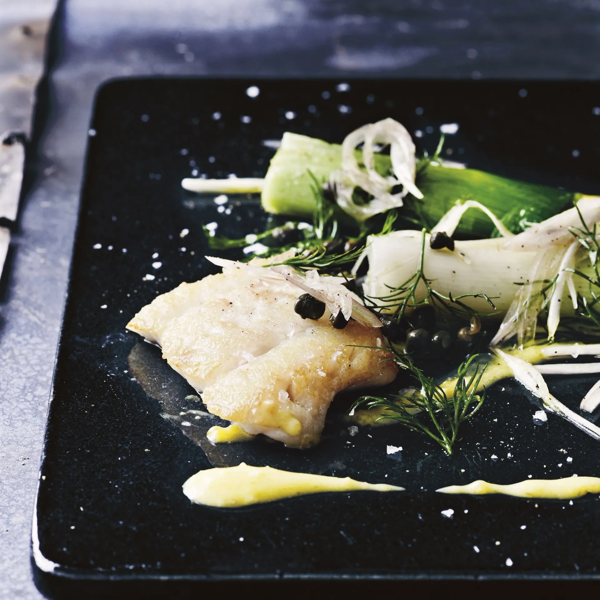 Stegt torsk med porre