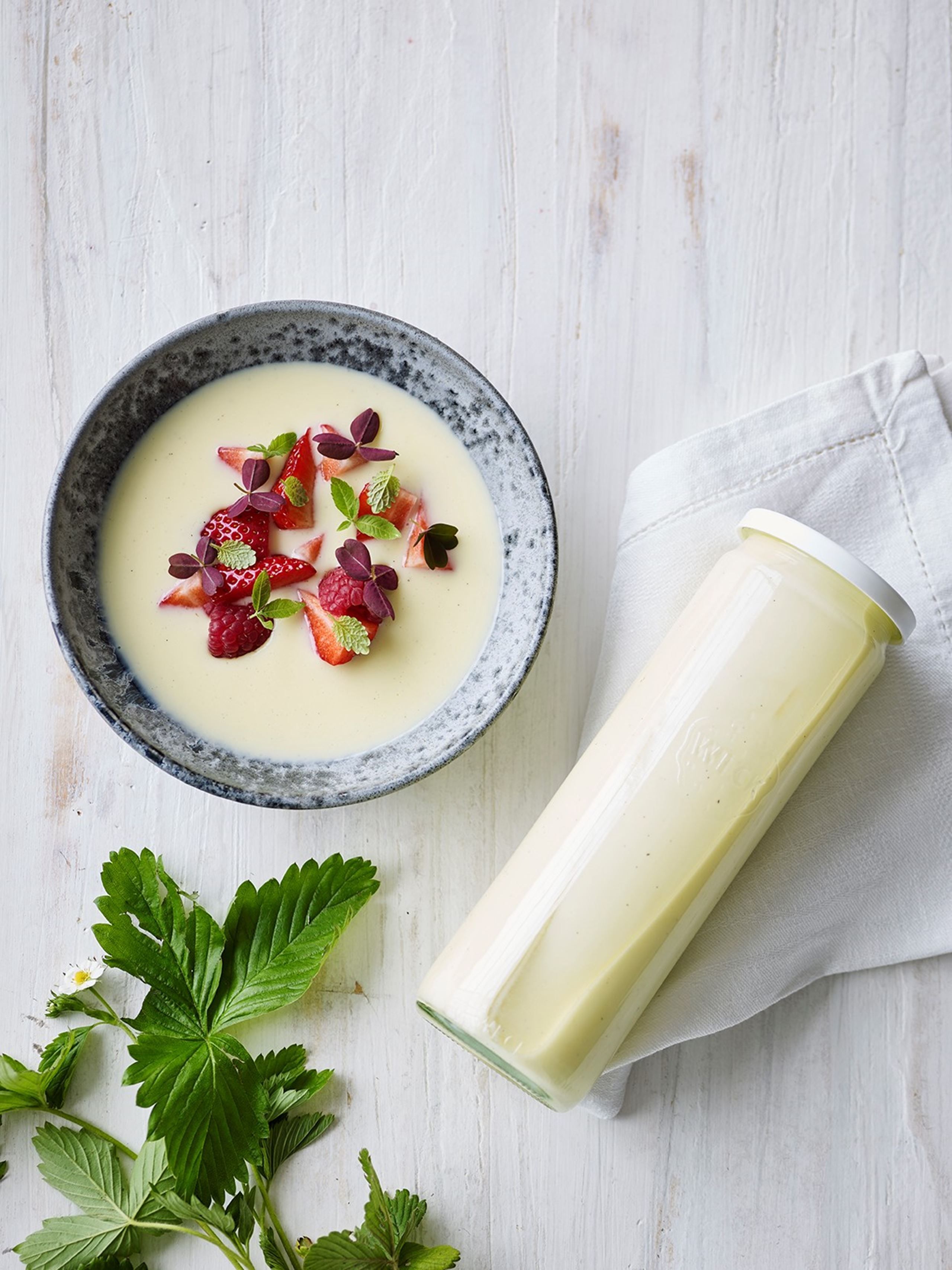 Hjemmelavet koldskål med citron og ymer