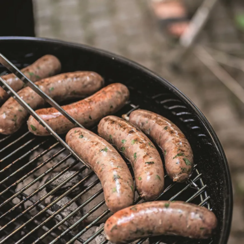 Grov grillpølse med urter
