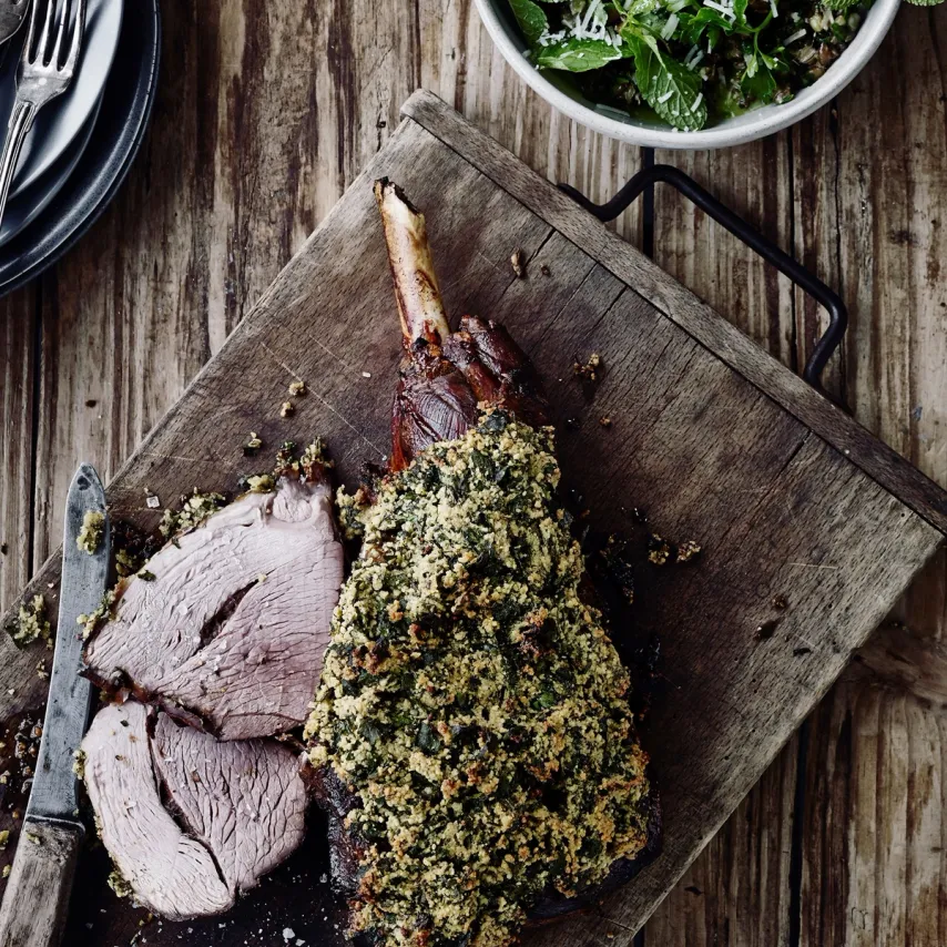 Lammekølle med grøn hvedeotto