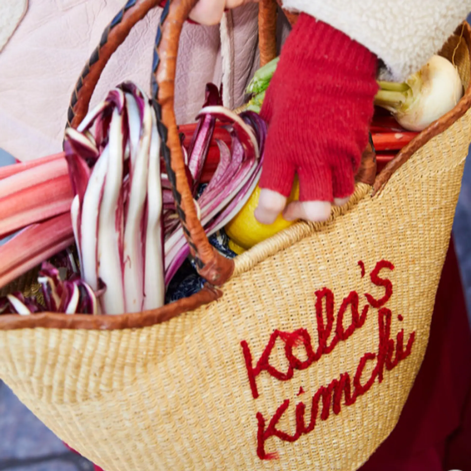 Kala's kimchi (in English) at Meyers Madhus