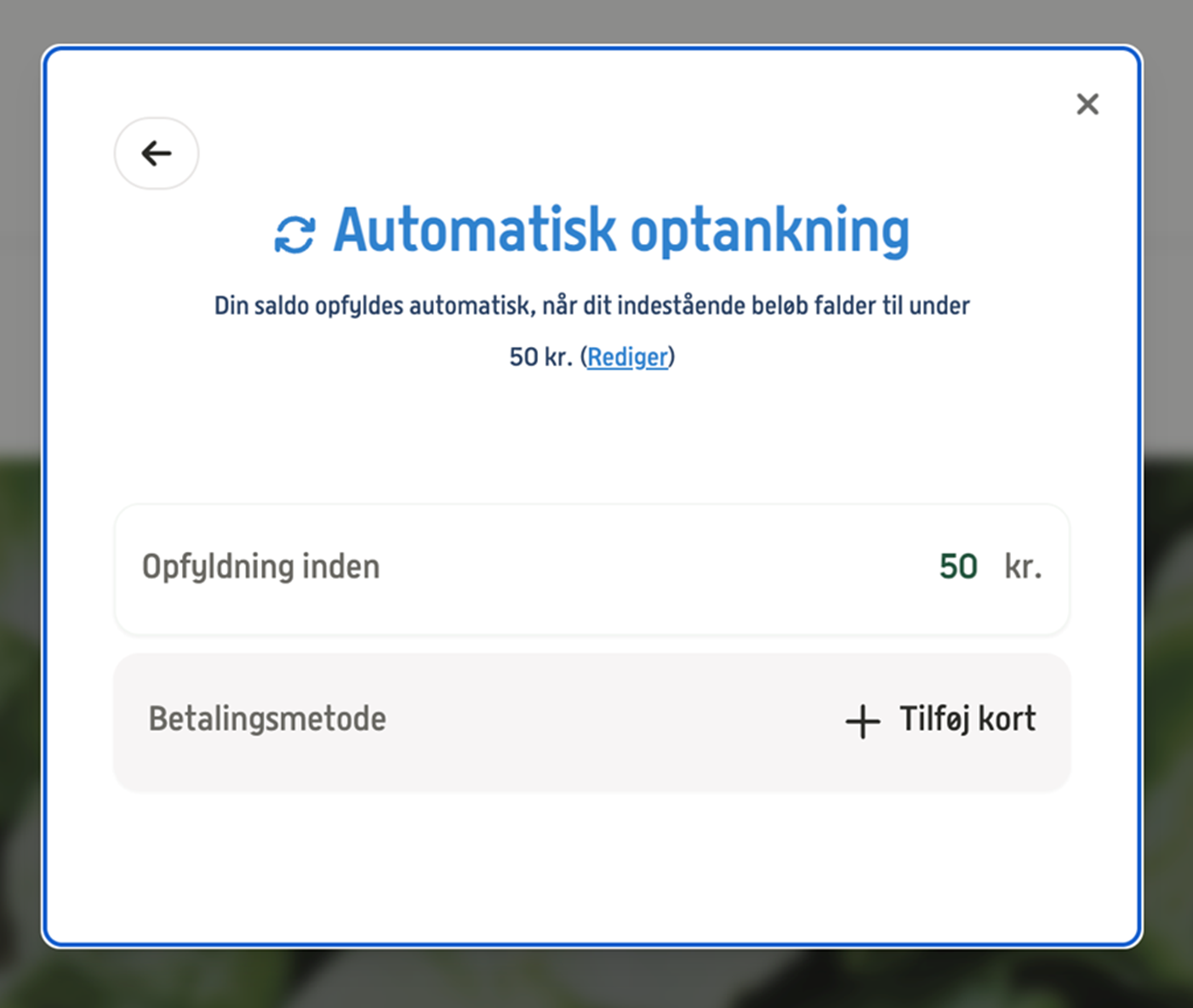 Sådan fylder du din konto op
