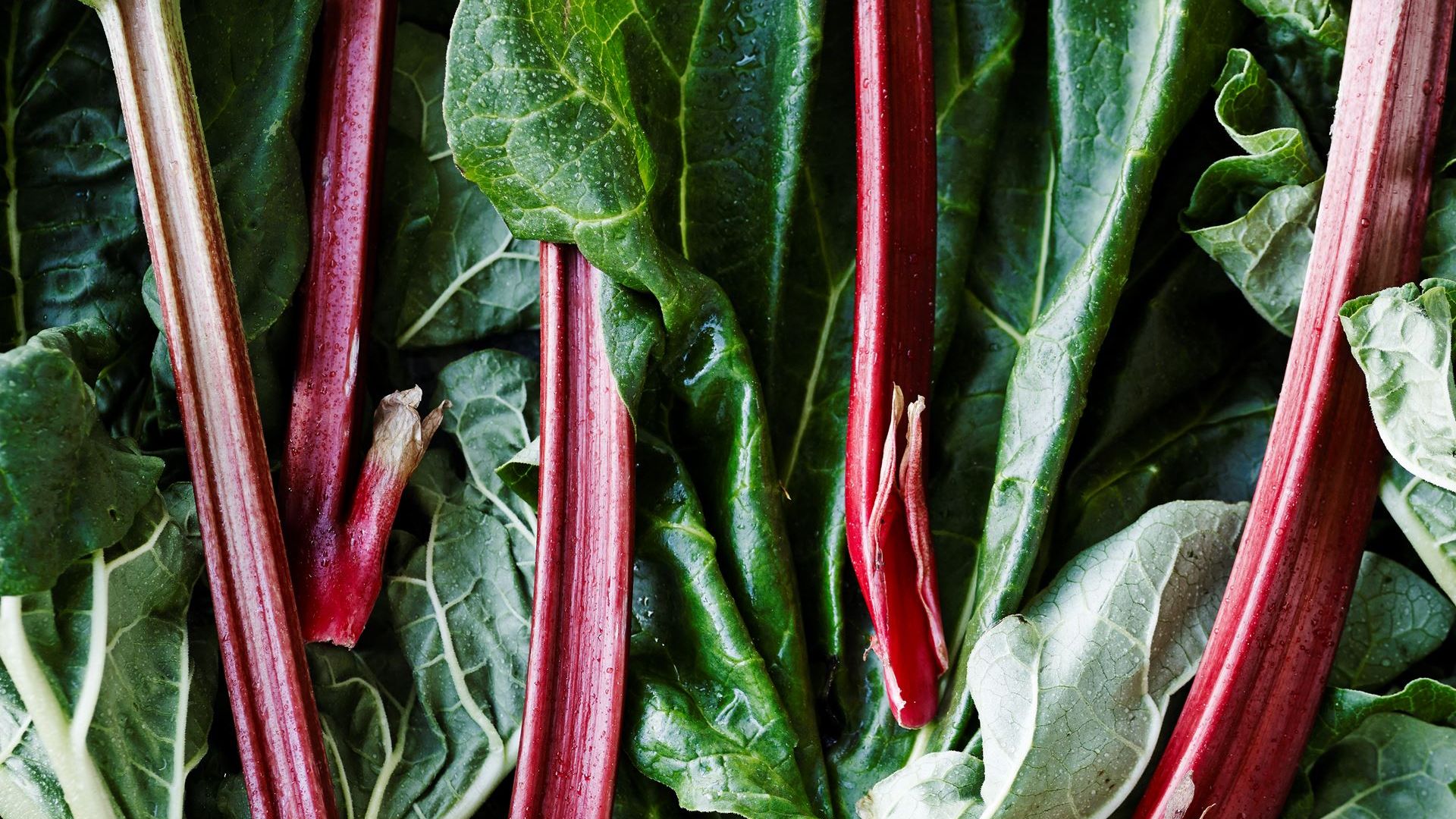 Bagte rabarber med hasselnøddeflager