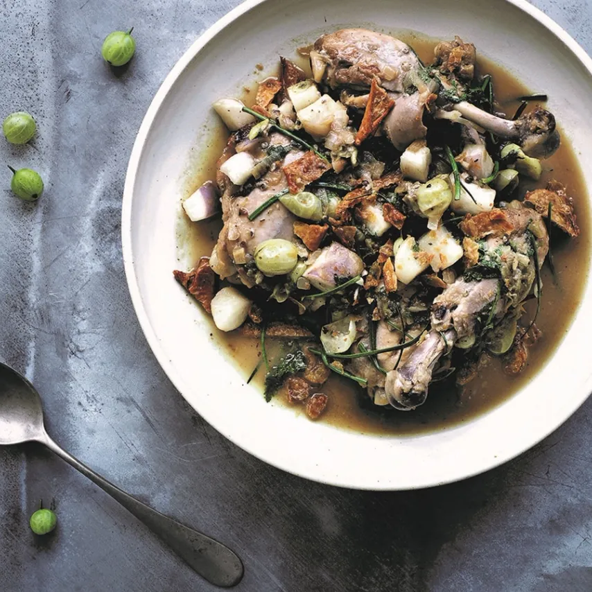 Kylling med stikkelsbær