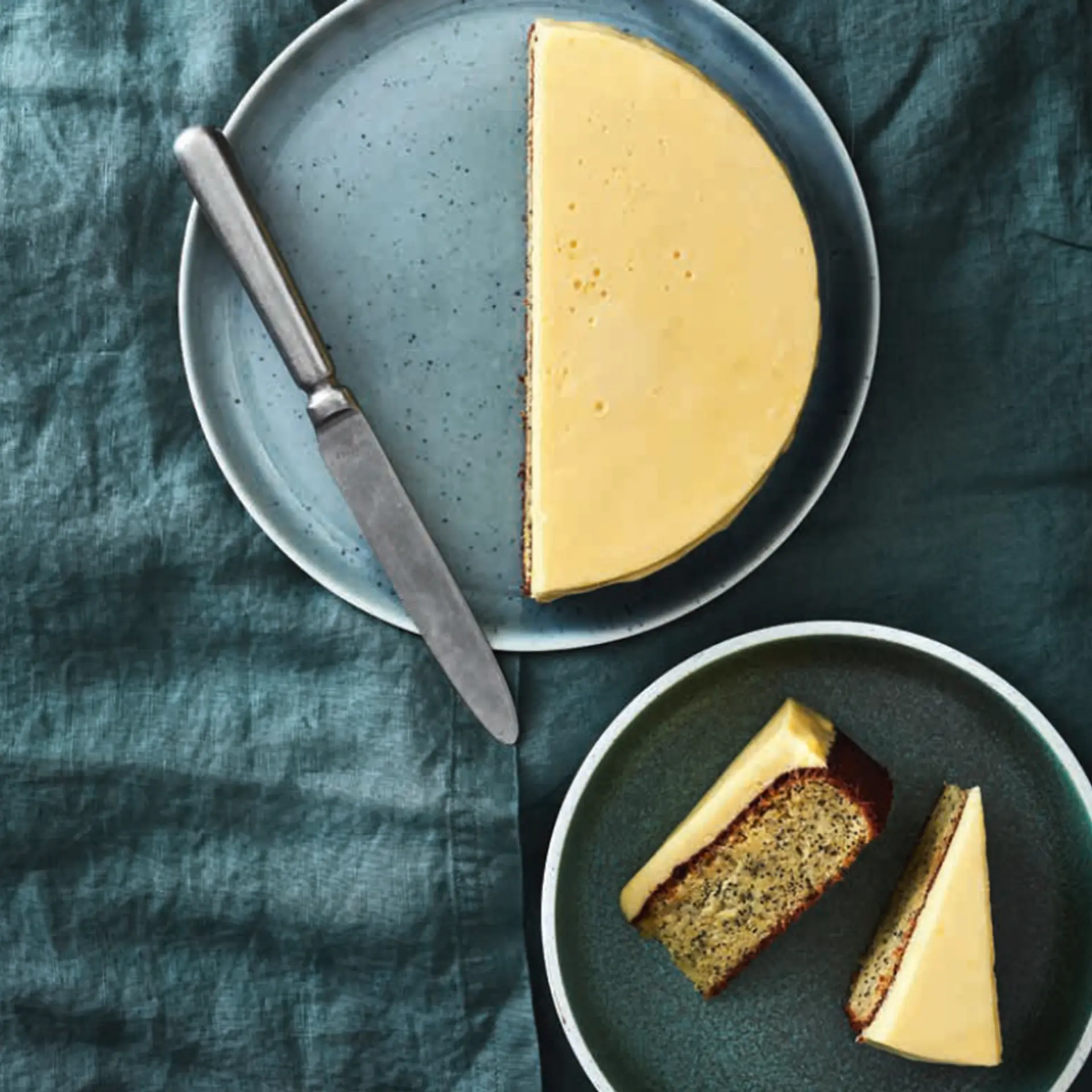 Citronmåne med birkes og støbt citroncreme