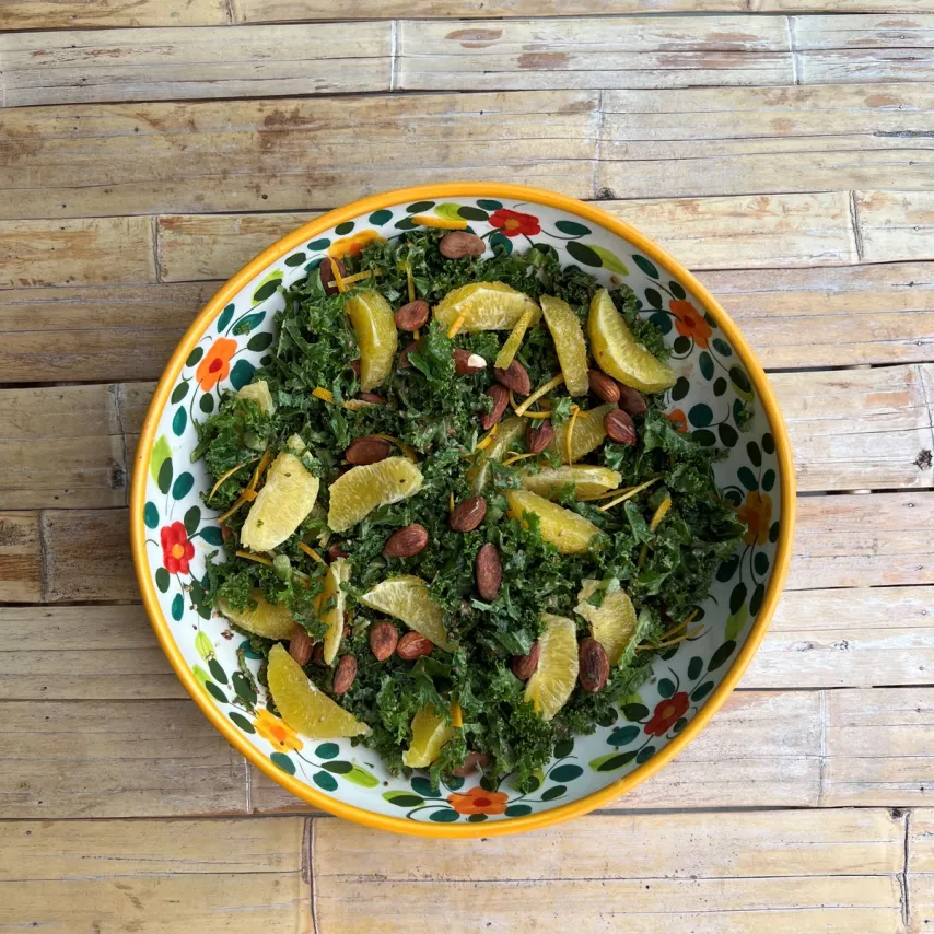 Grønkålssalat med appelsin