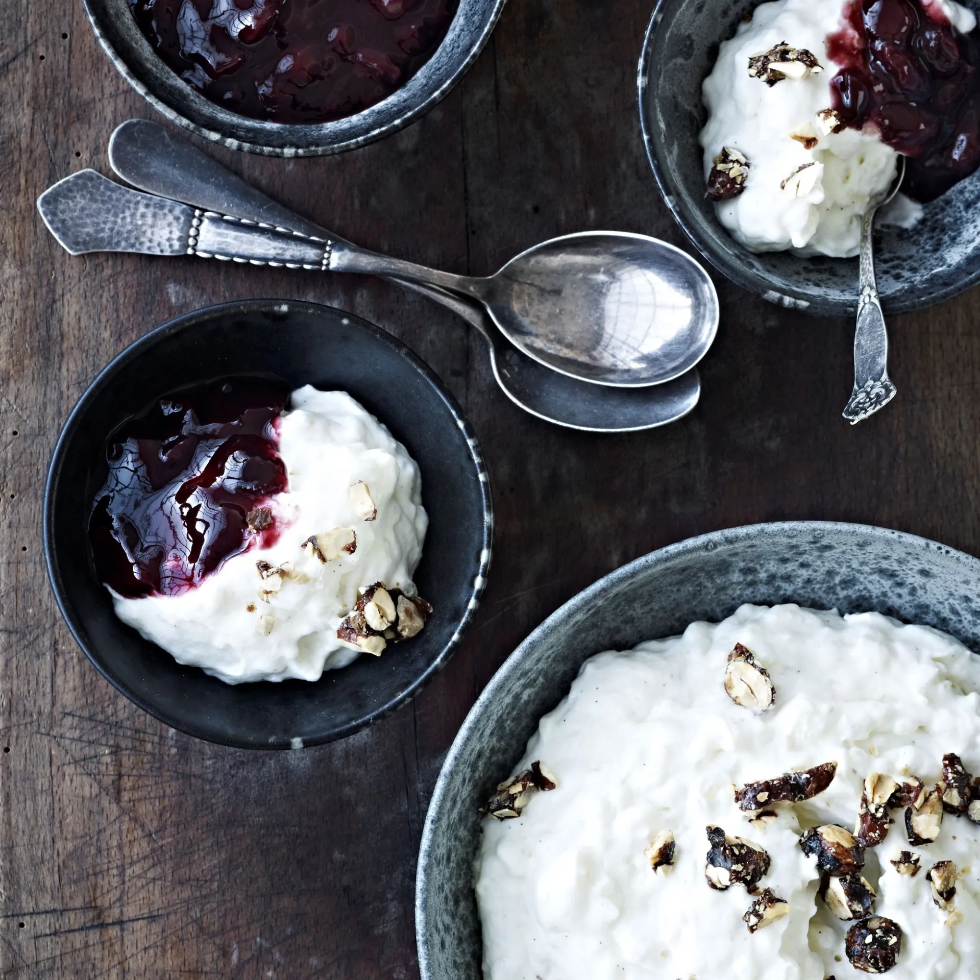 Risalamande med letristede mandler