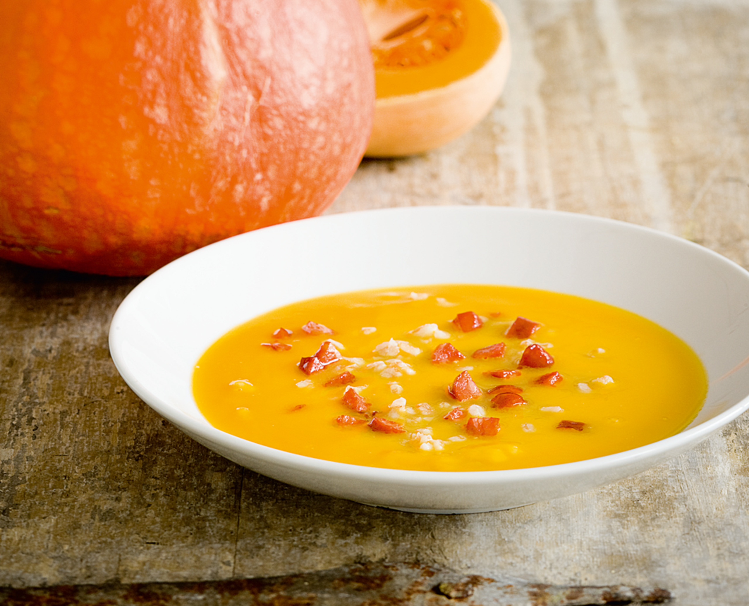 Græskarsuppe med gulerødder