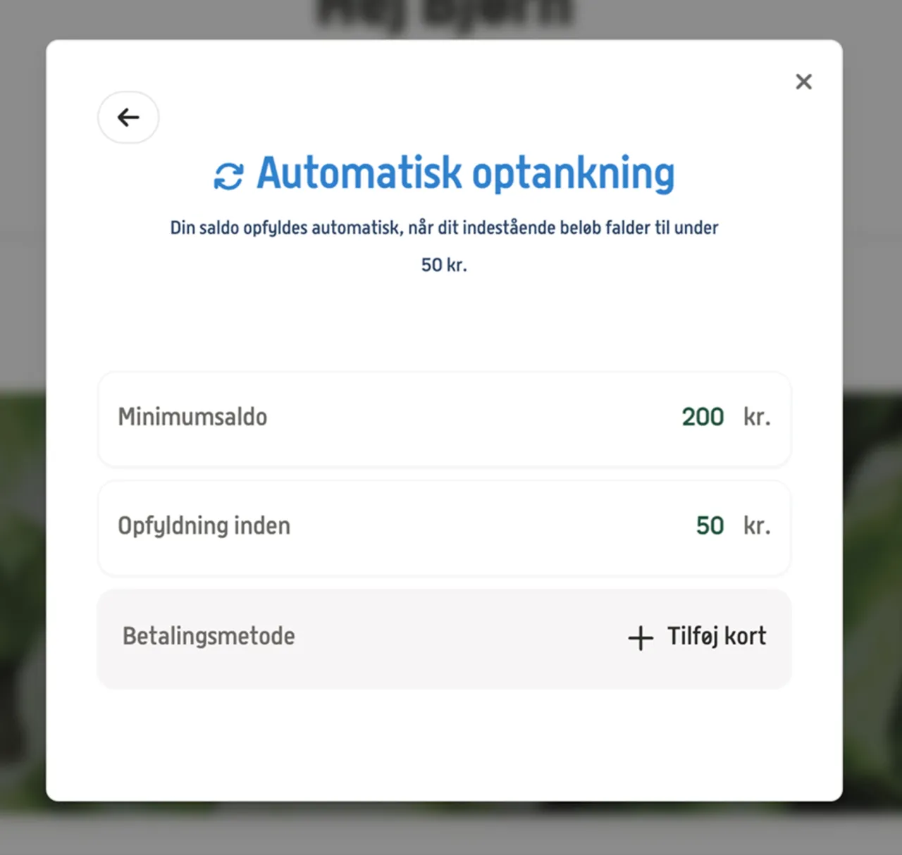 Sådan fylder du din konto op