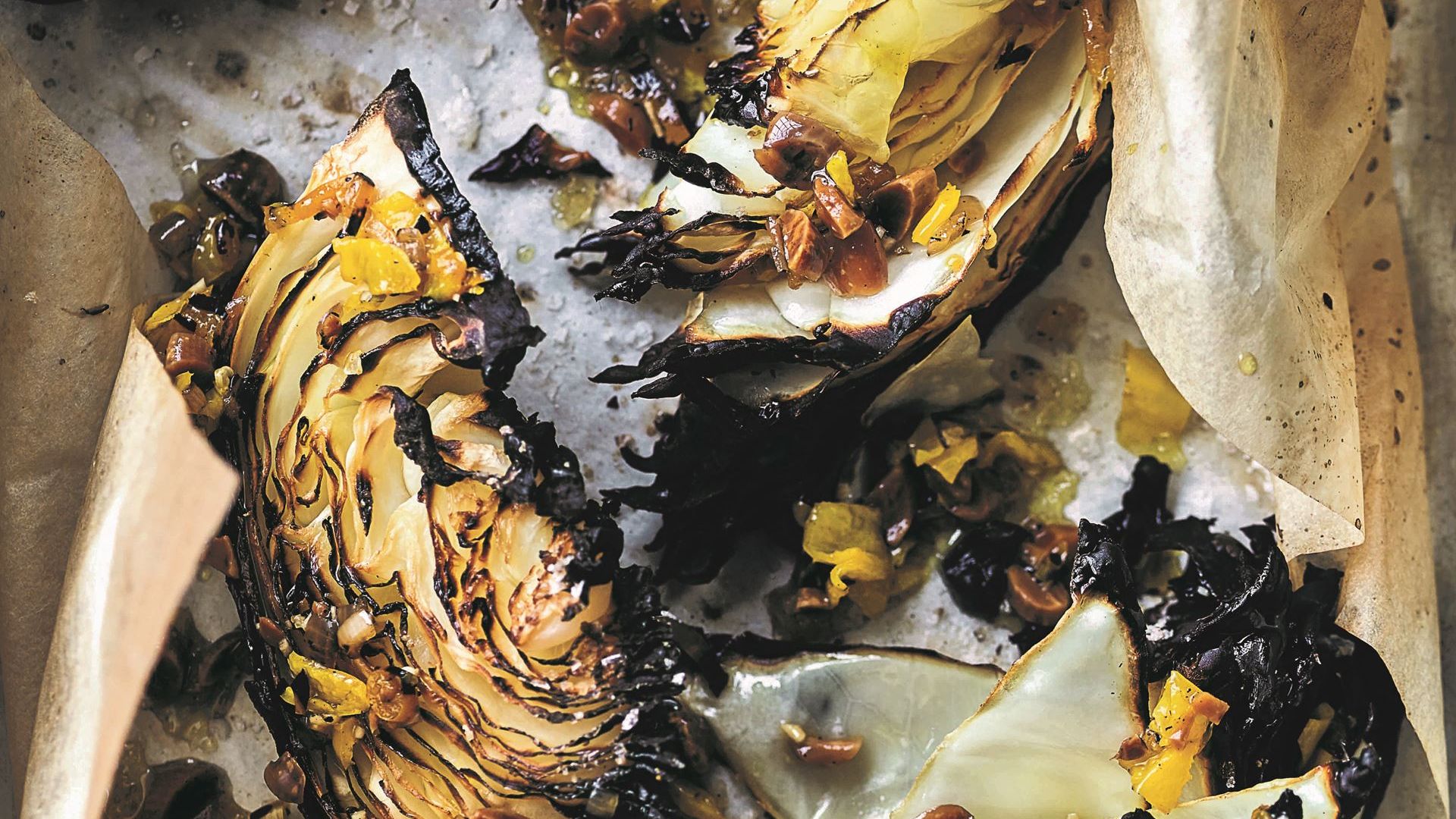 Bagt hvidkål med habanerosalsa