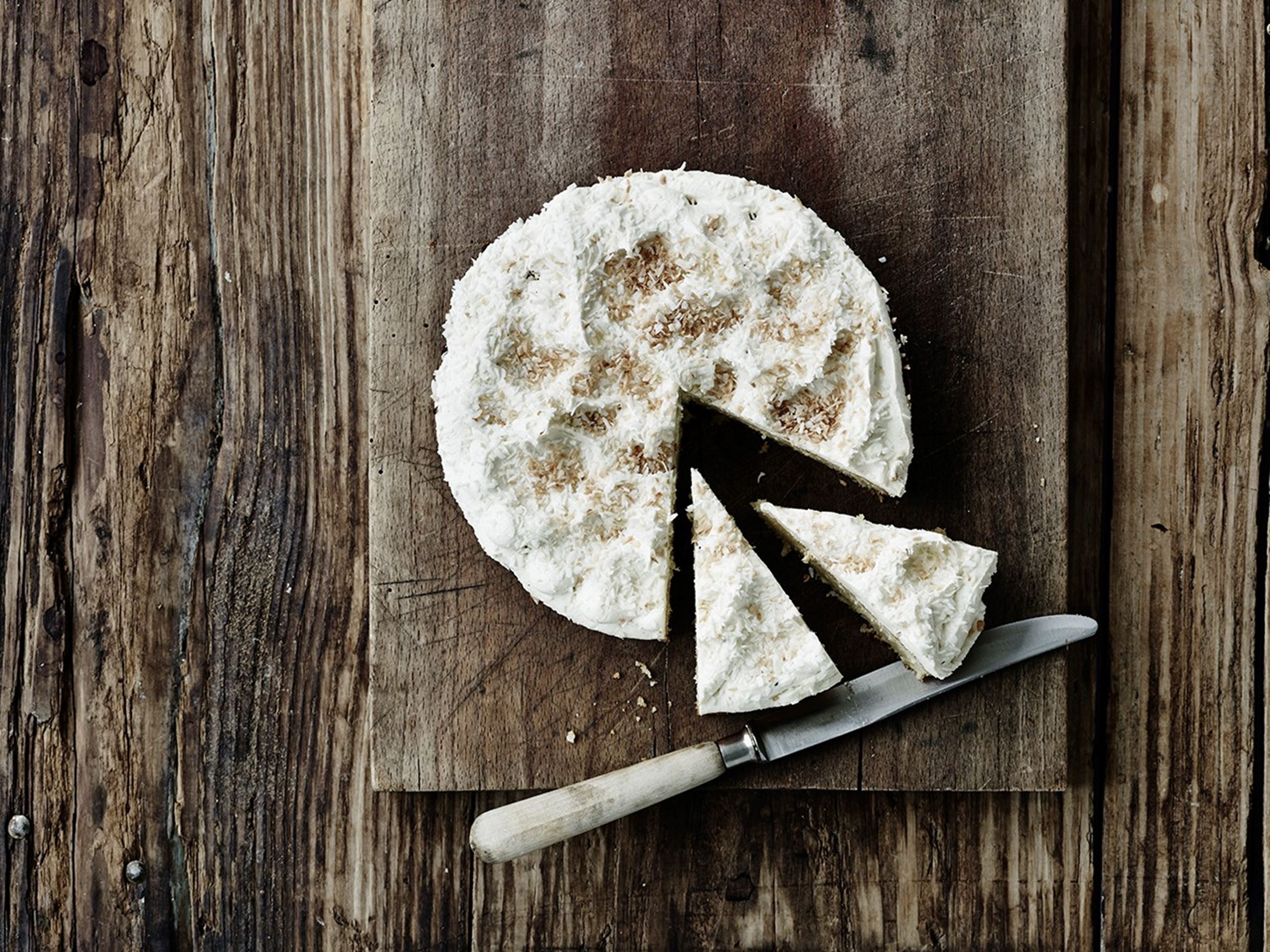 Sandkage med mango og kokos