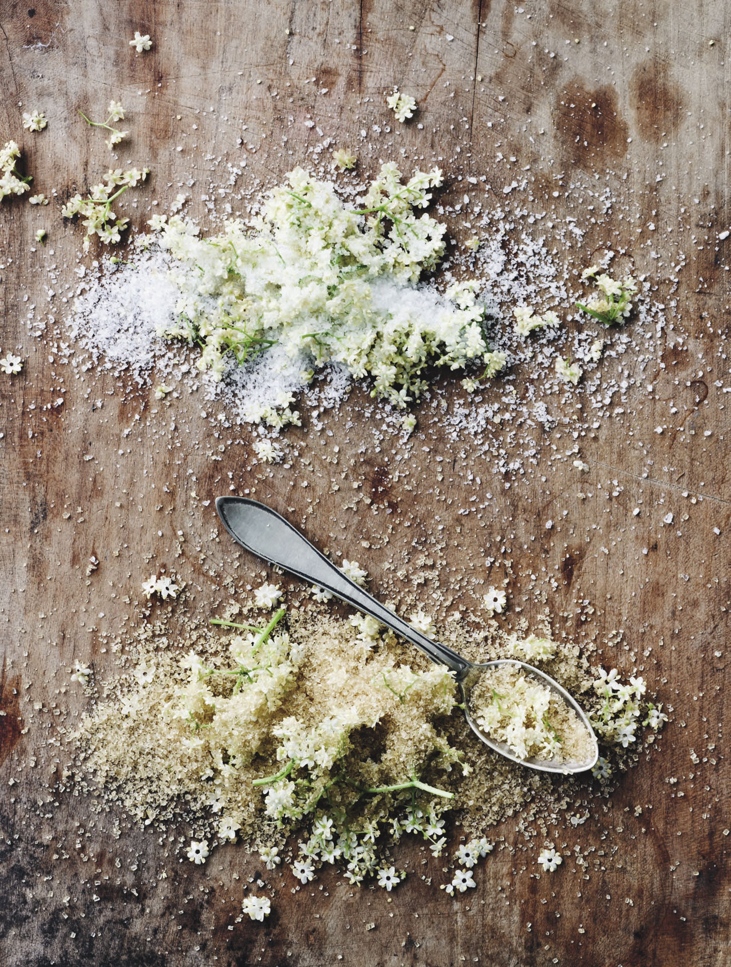 Hyldeblomstsalt & -sukker