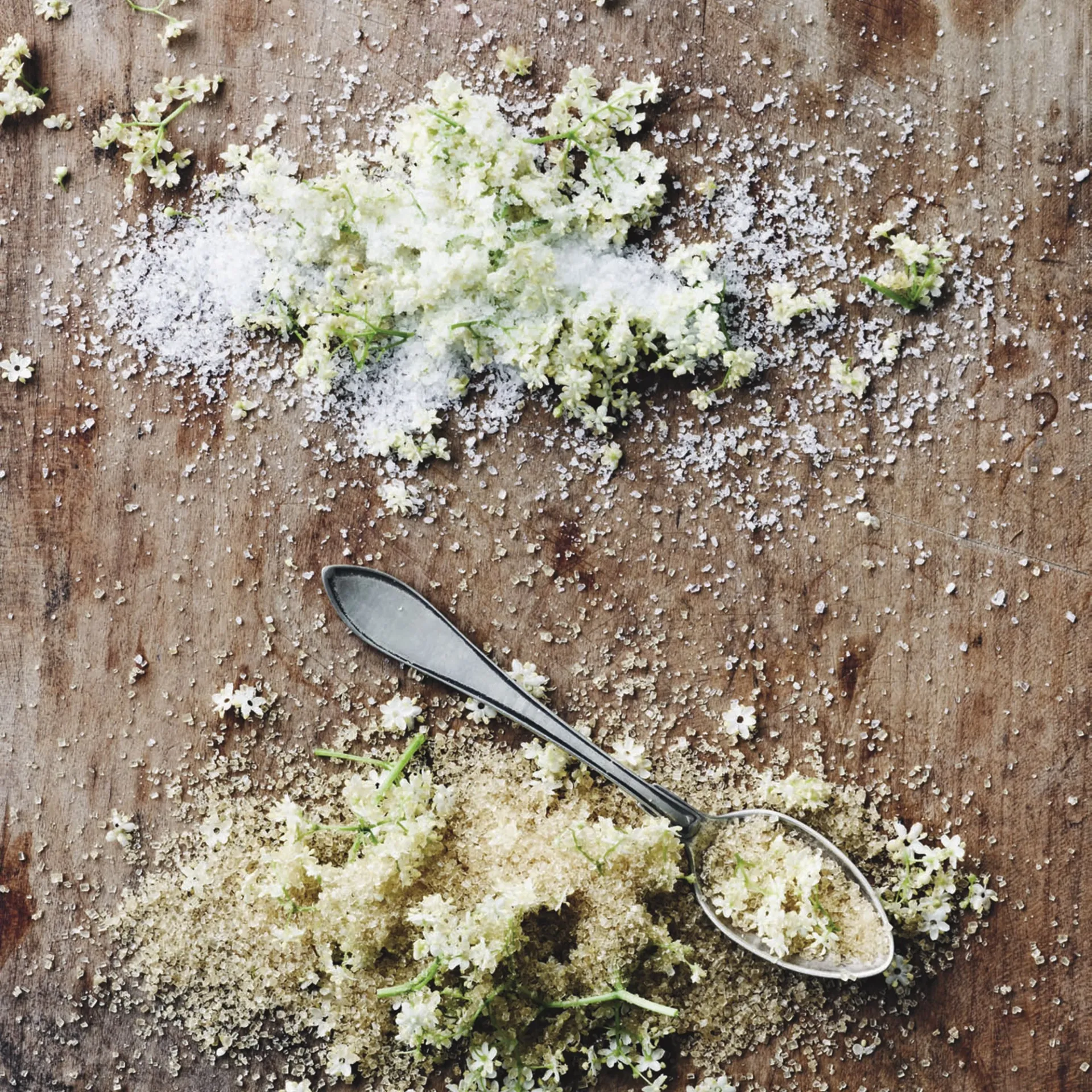 Hyldeblomstsalt & -sukker