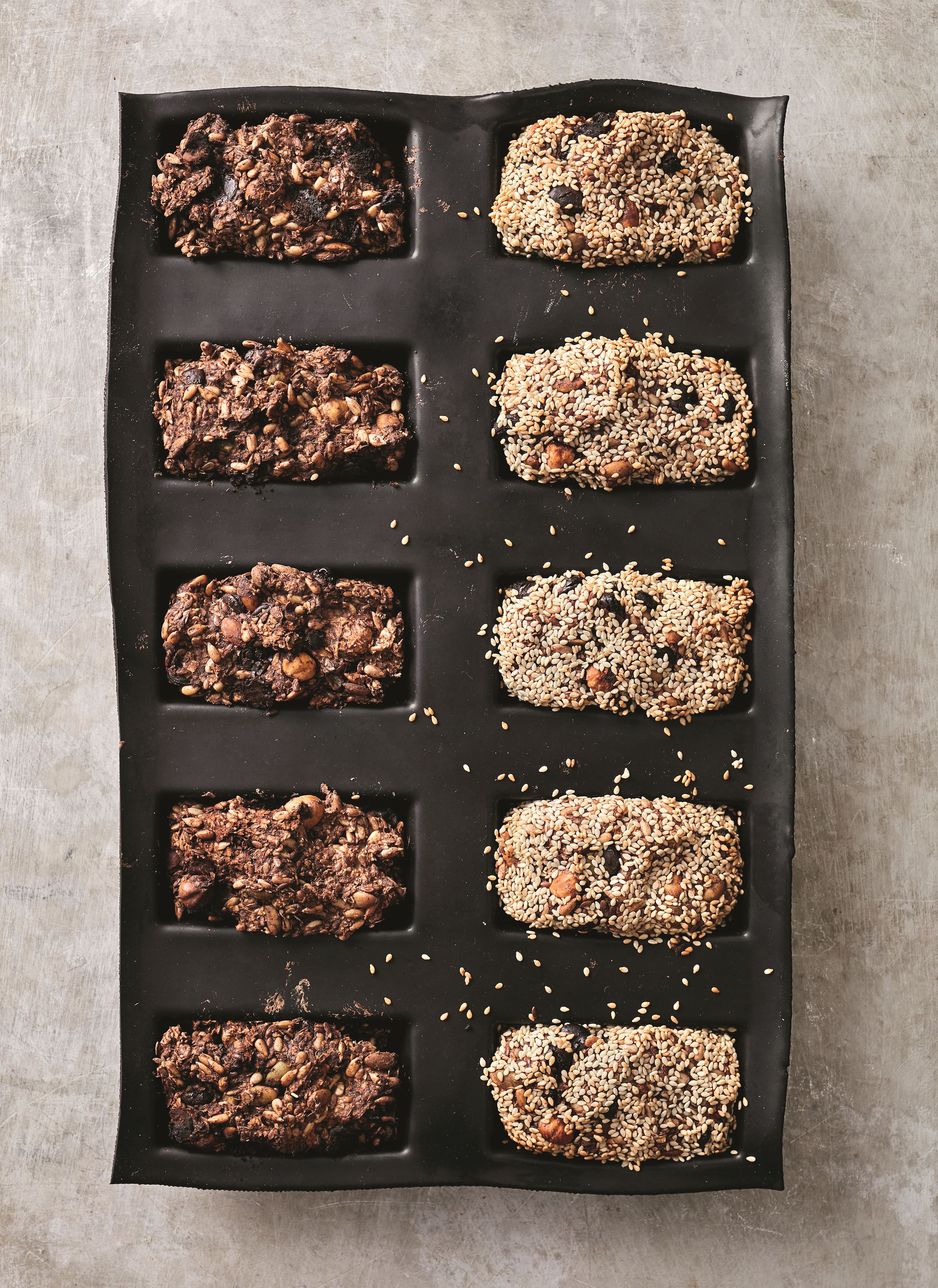 Glutenfri kernebar med nødder og chokolade