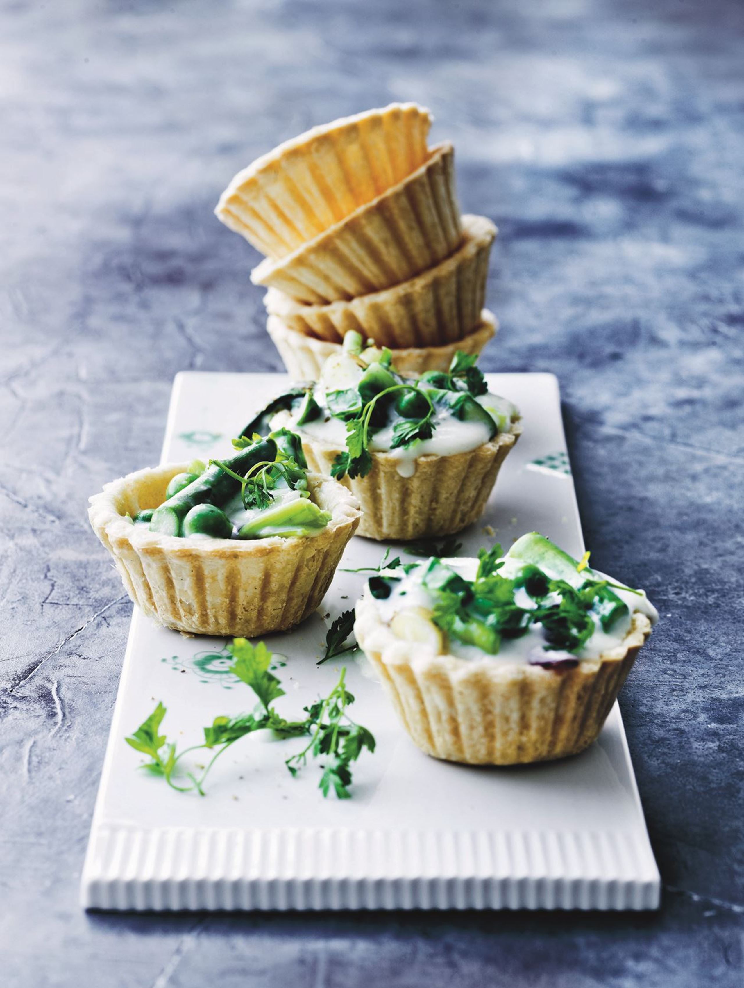 Tarteletter med letstuvede grøntsager