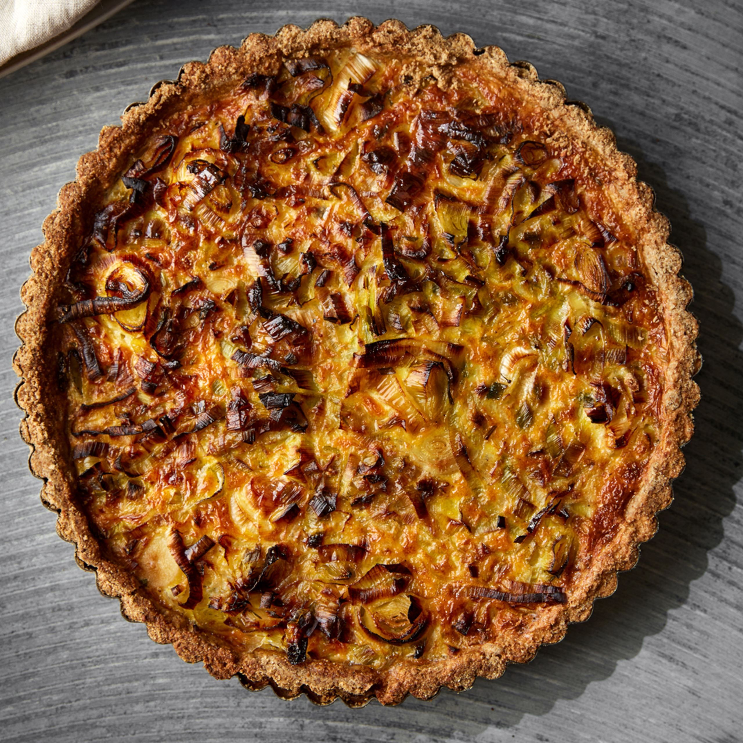 Porretærte med timian