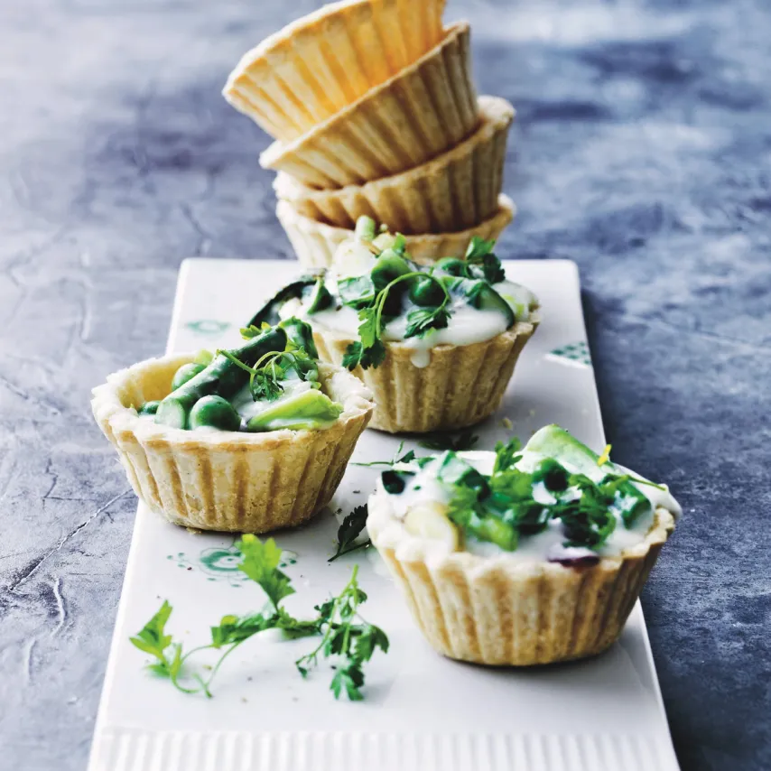 Tarteletter med letstuvede grøntsager