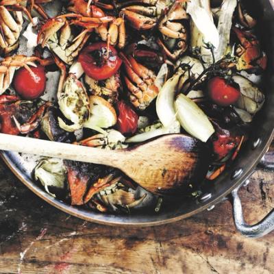 Bisque af strandkrabbe