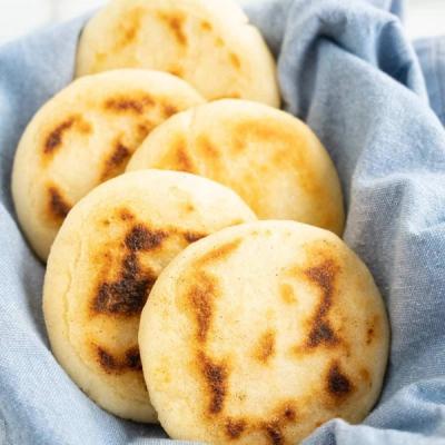 Arepa med braisseret okse