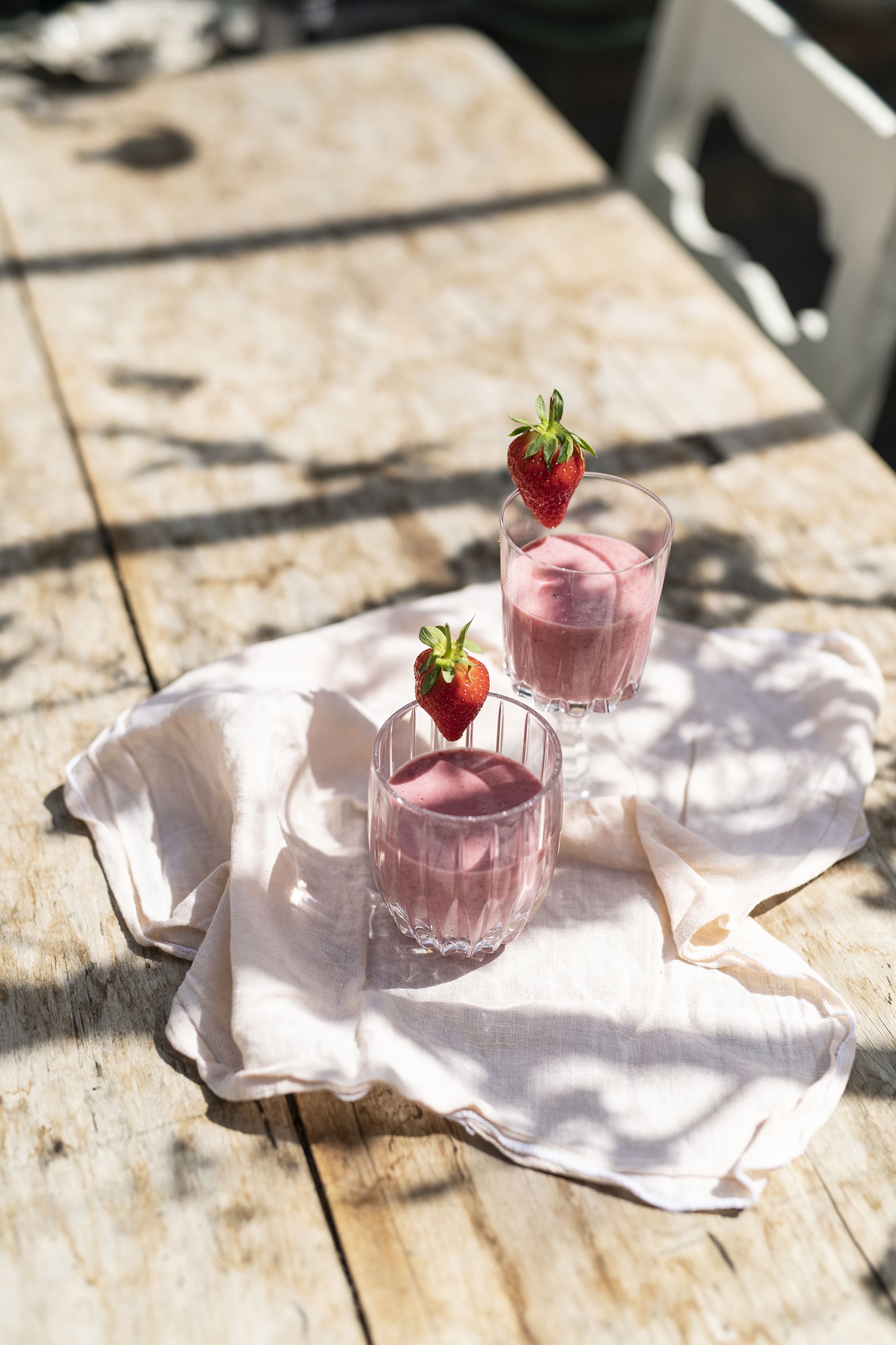 Jordbærsmoothie med vanilje