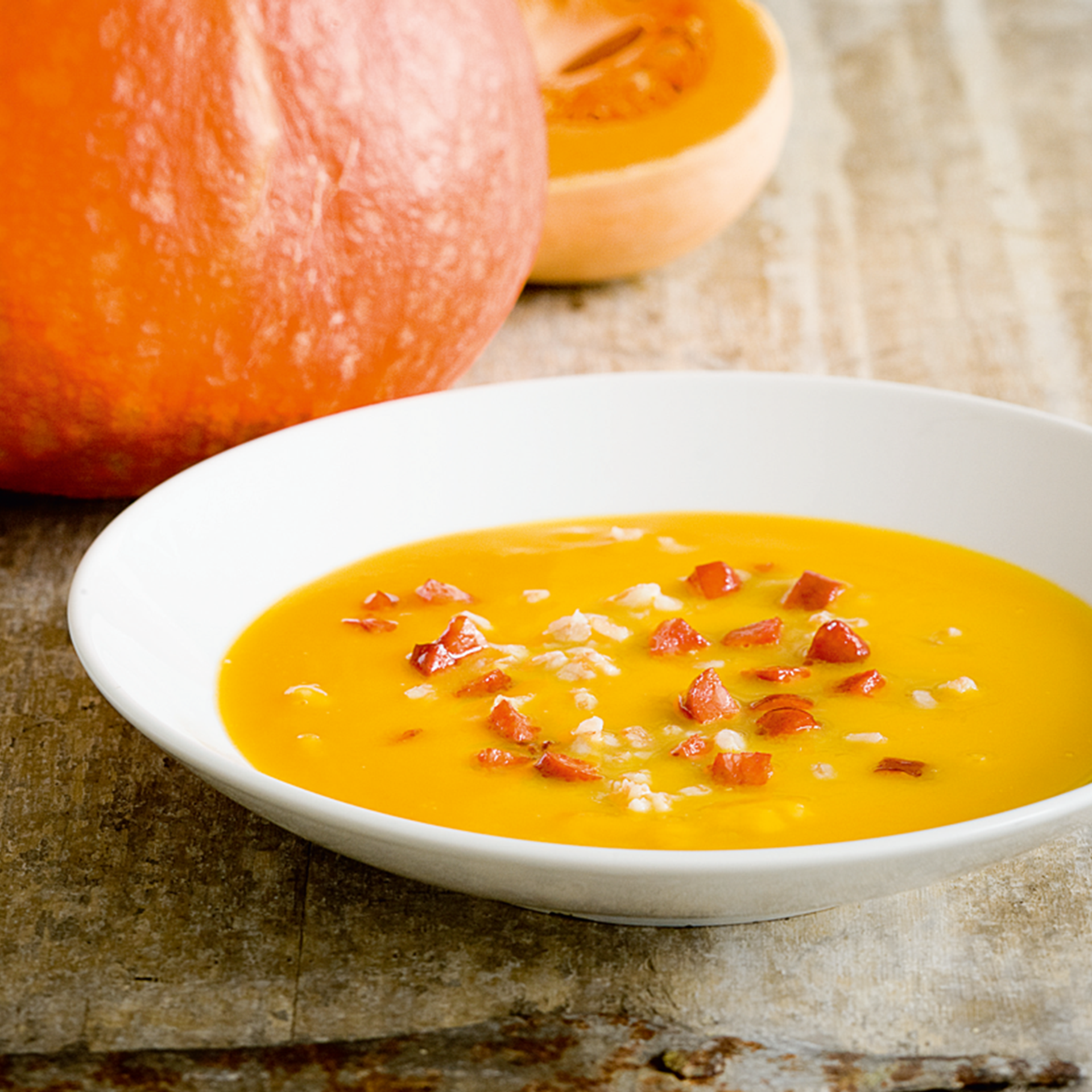 Græskarsuppe med gulerødder
