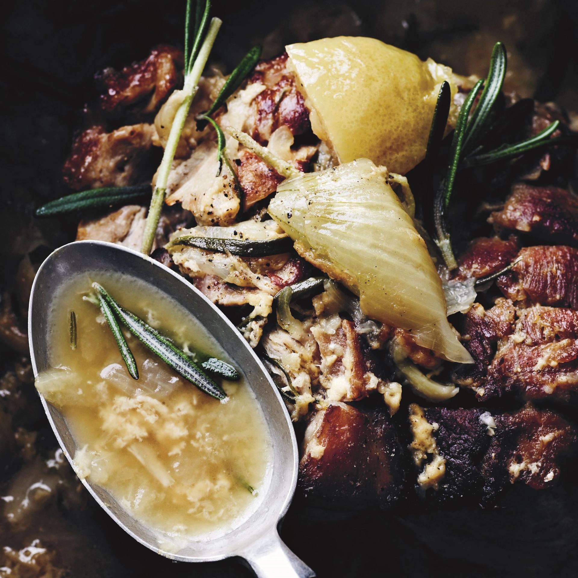 Braiseret svin med mælk