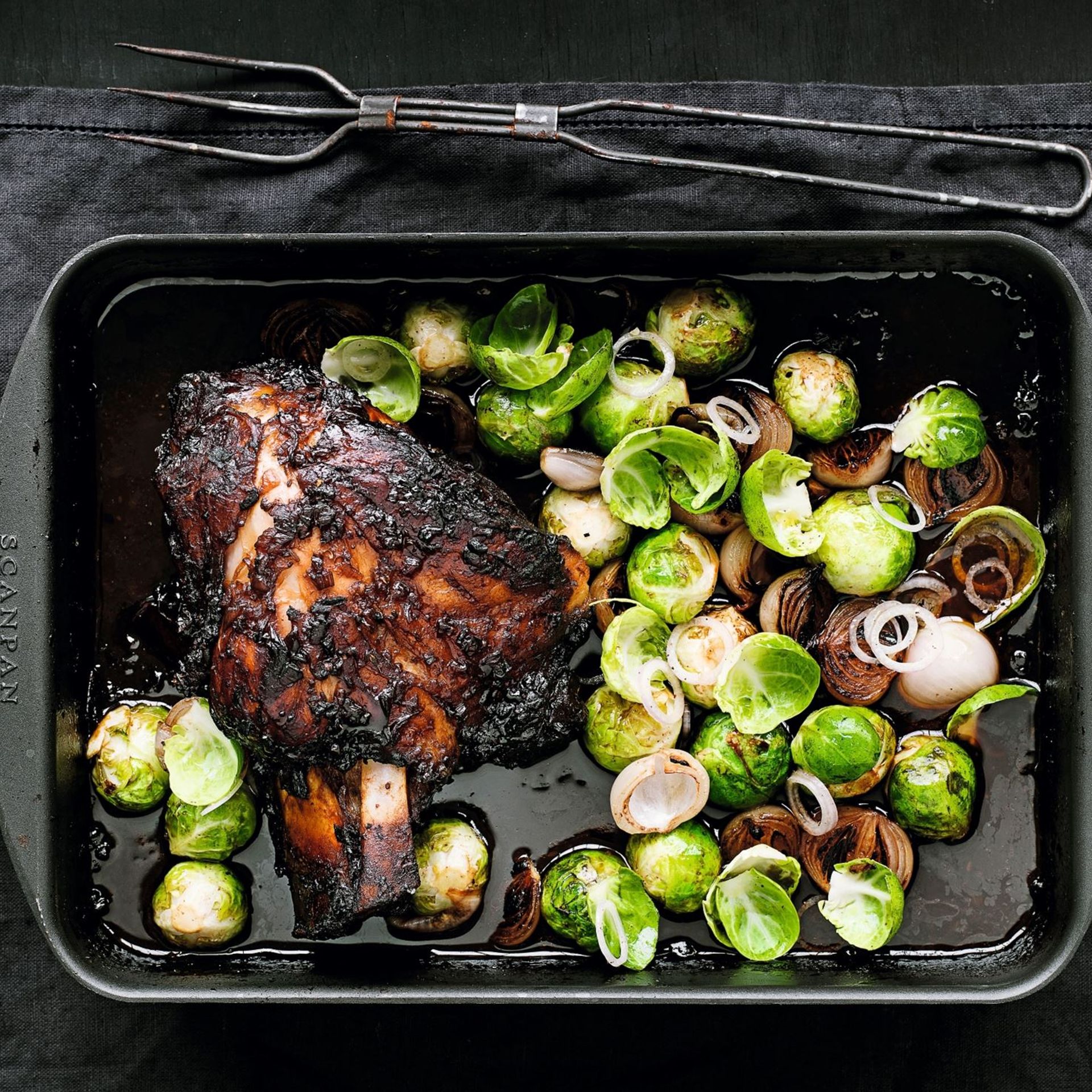 Honningglaseret svineskank