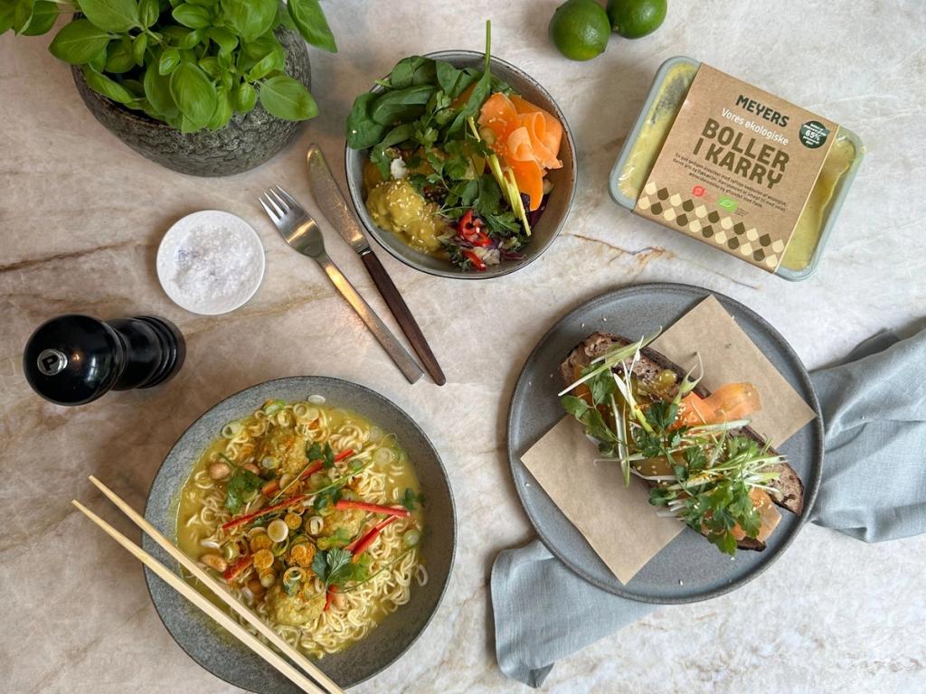 Meyers boller i karry på 3 måder 