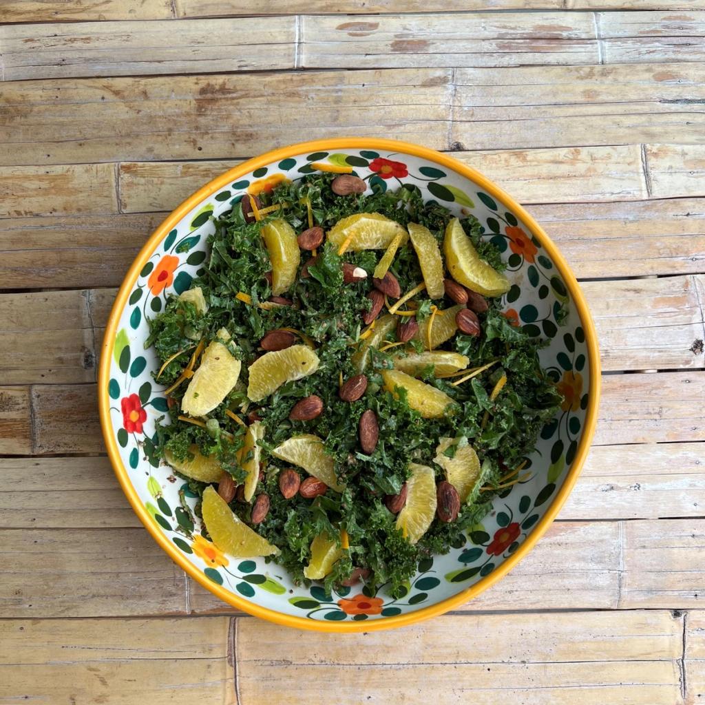 Grønkålssalat med appelsin