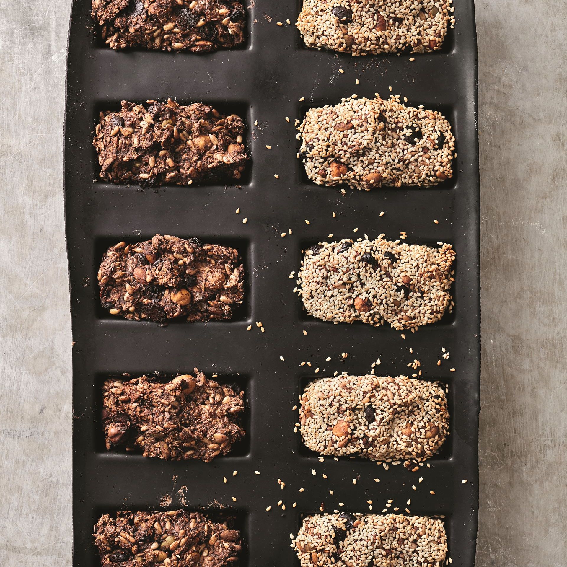 Glutenfri kernebar med nødder og chokolade