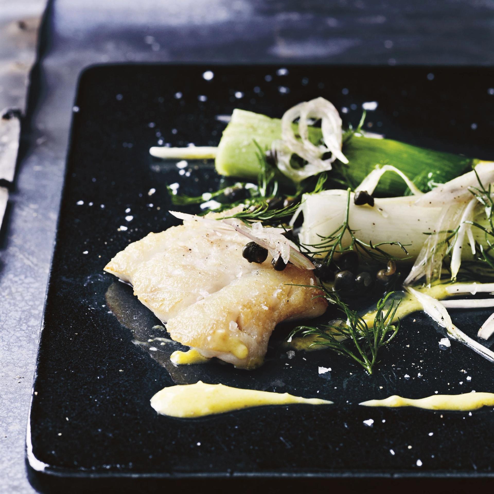 Stegt torsk med porre