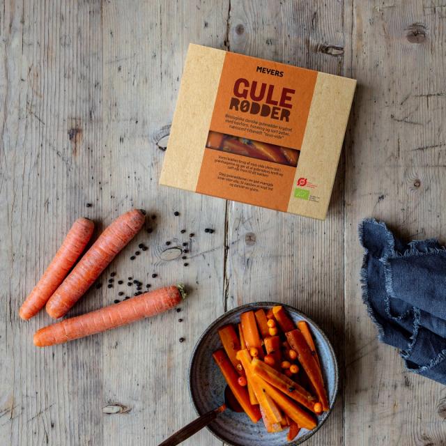 Gulerødder krydret med havtorn, honning og sort peber