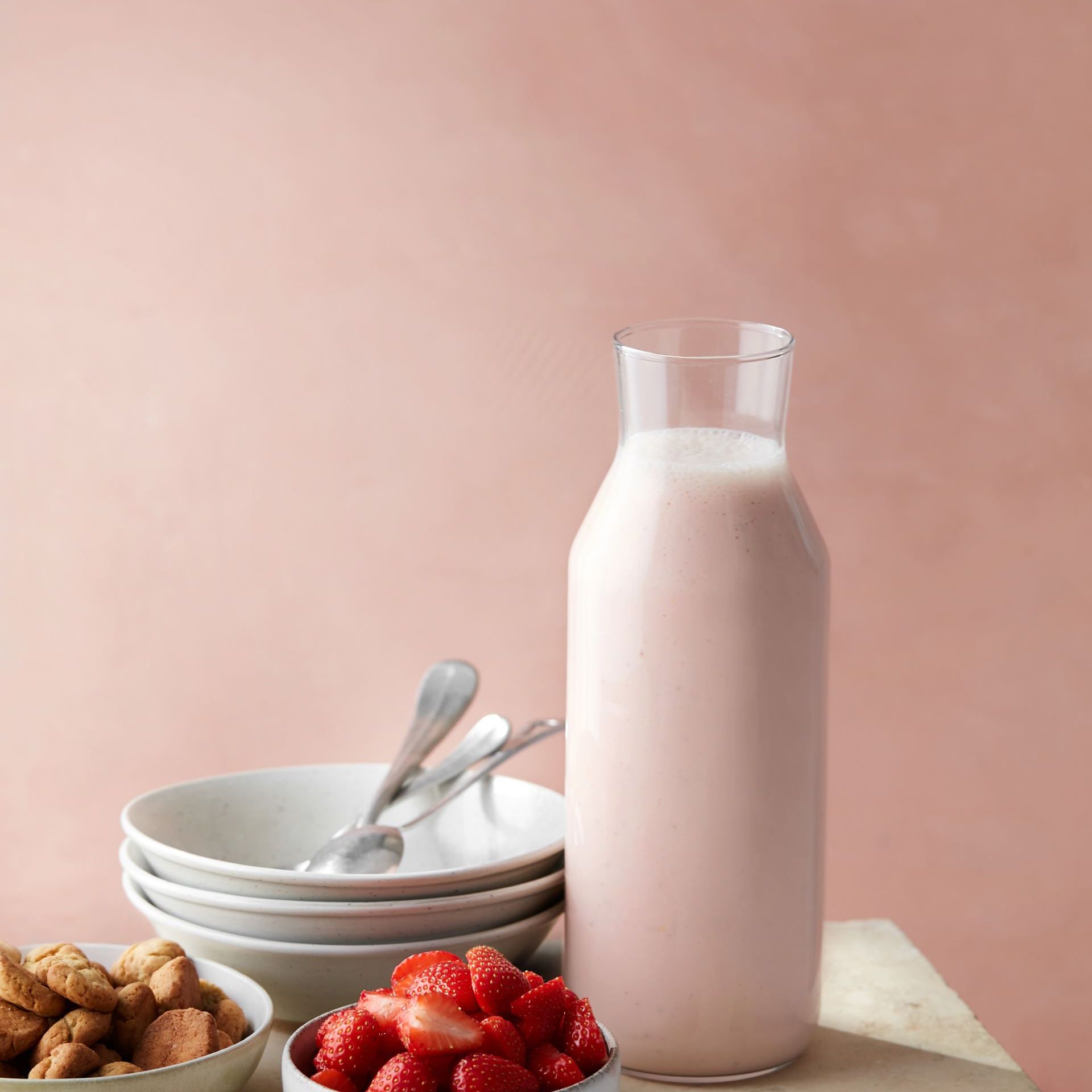 Jordbærkoldskål med kammerjunkere