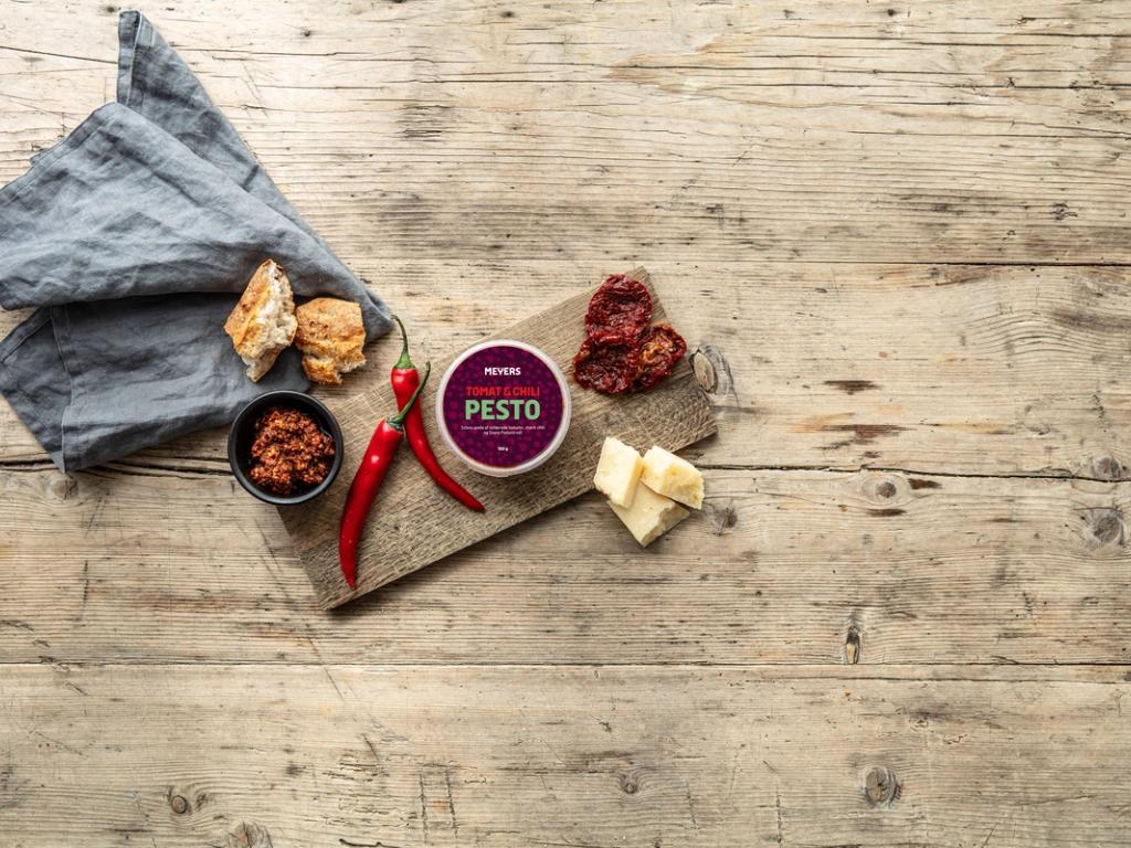 Tomat og chilipesto i 3 retter