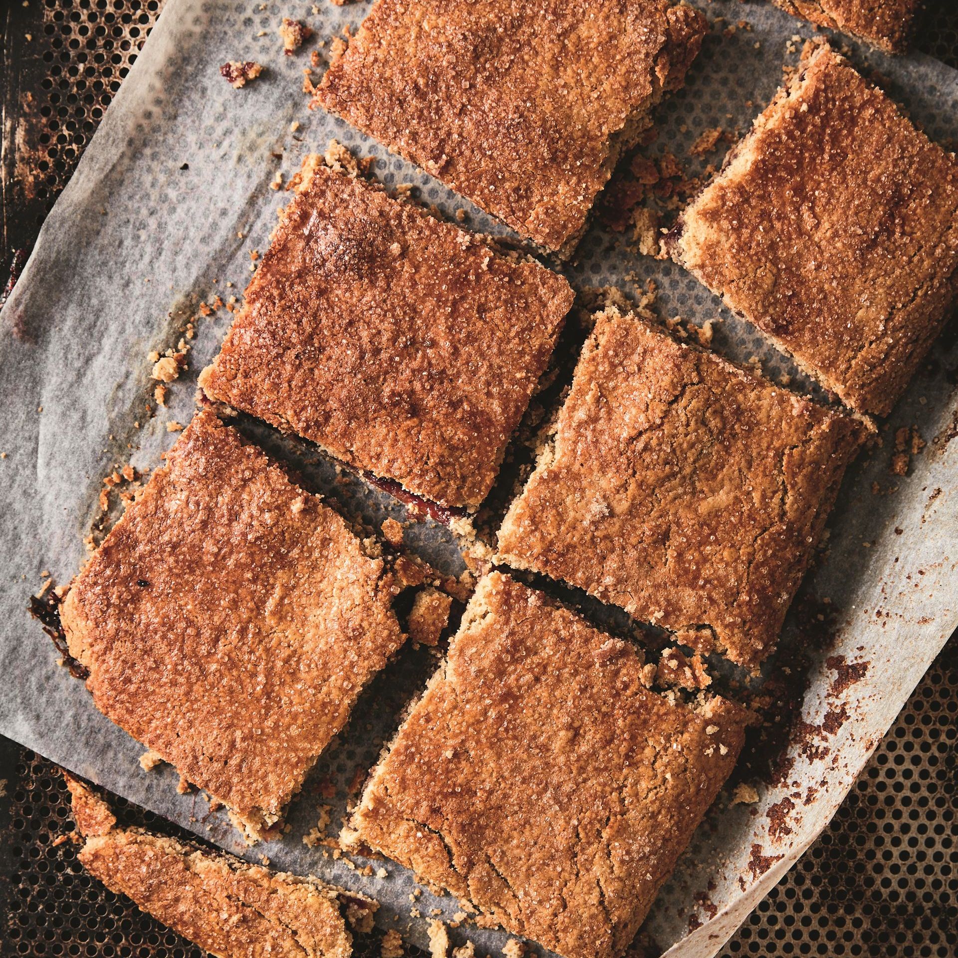 Glutenfri hindbærsnitter